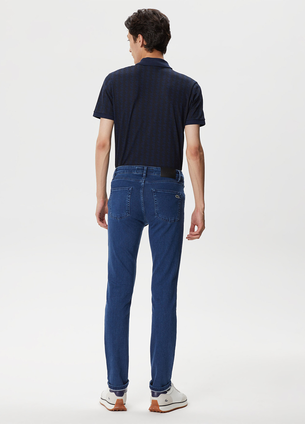 Синие демисезонные джинсы Lacoste