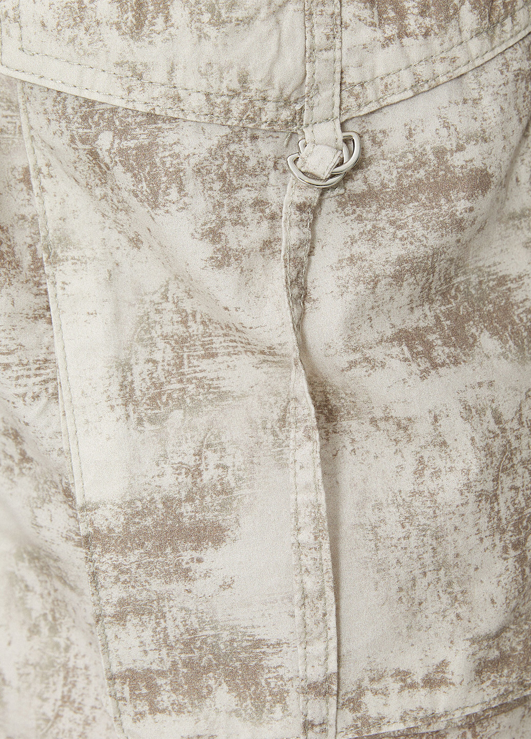 Бежевая кэжуал с абстрактным узором юбка KOTON а-силуэта (трапеция)