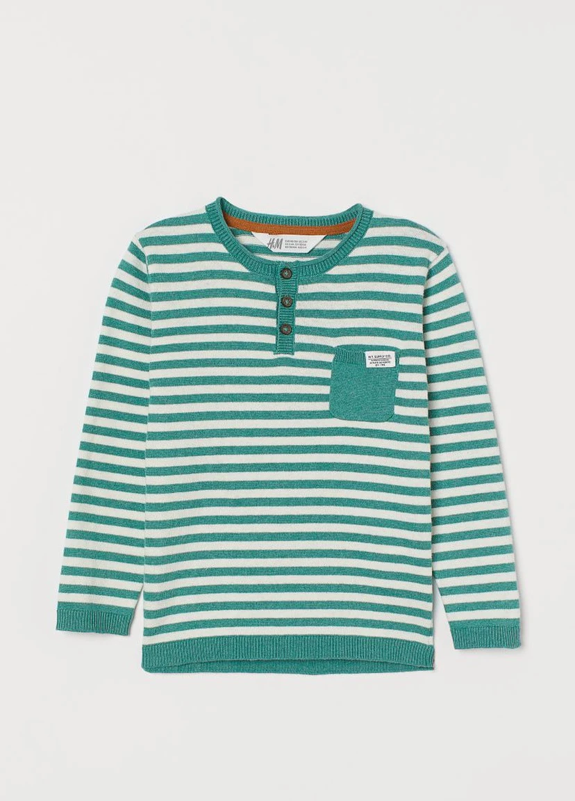 В'язаний бавовняний джемпер H&M (222034251)