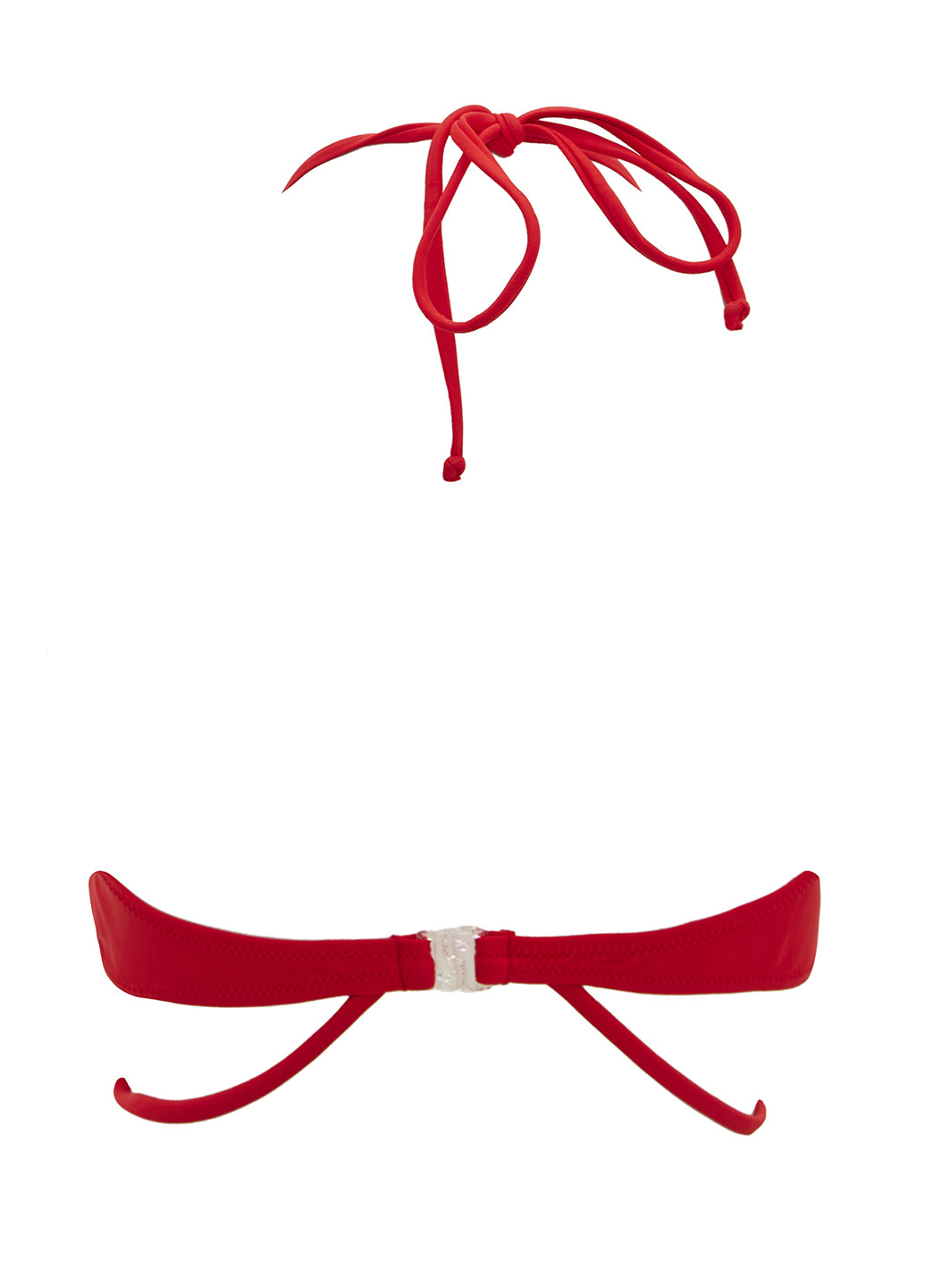 Купальный лиф DeFacto халтер тёмно-красный пляжный трикотаж