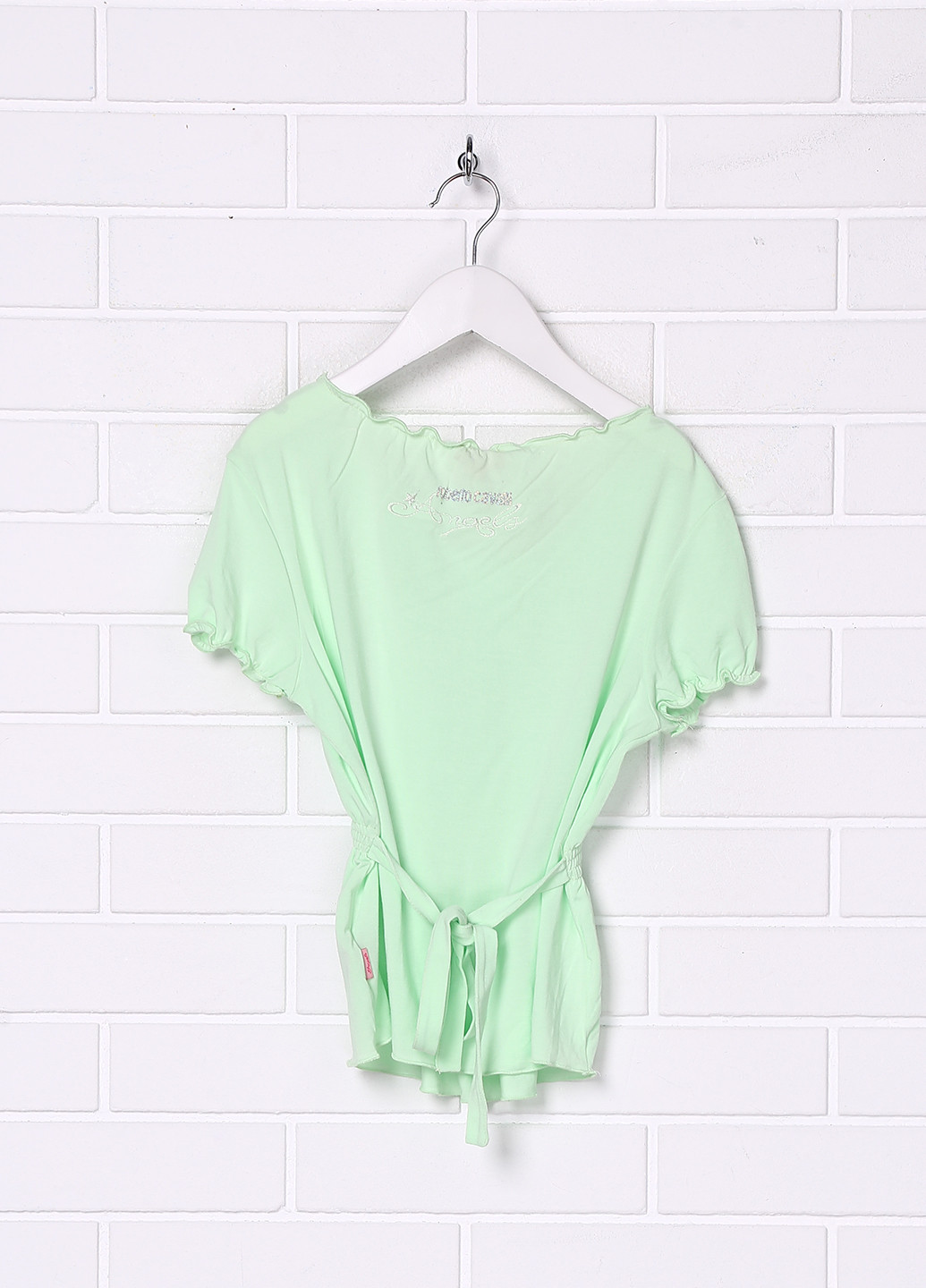 Світло-зелена літня футболка з коротким рукавом Roberto Cavalli Angels