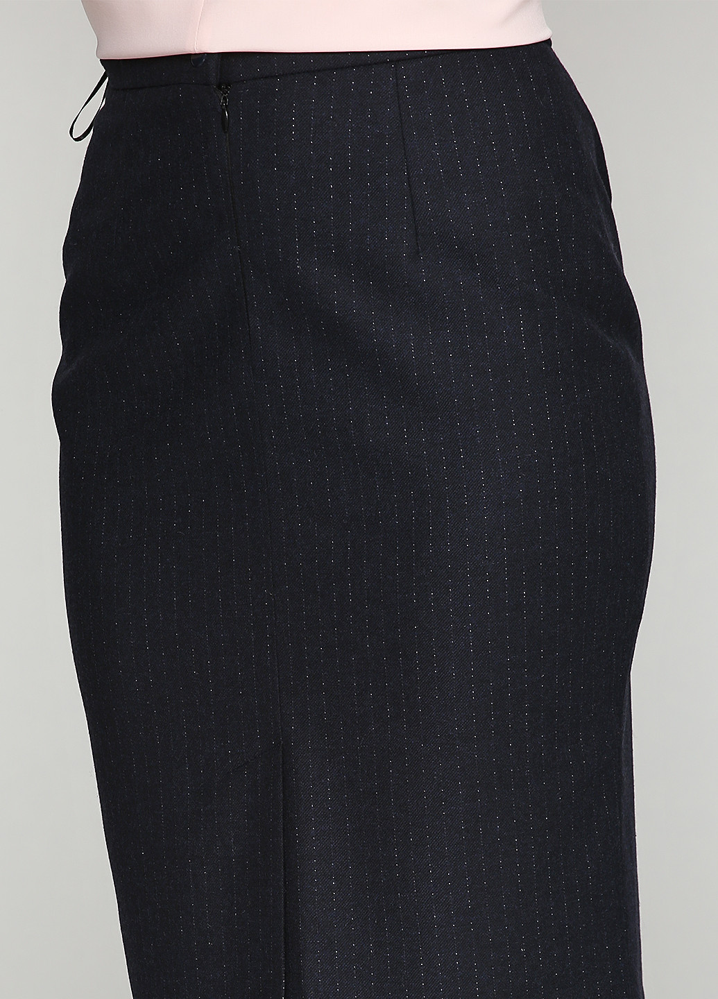 Темно-синяя кэжуал в полоску юбка SP8 миди