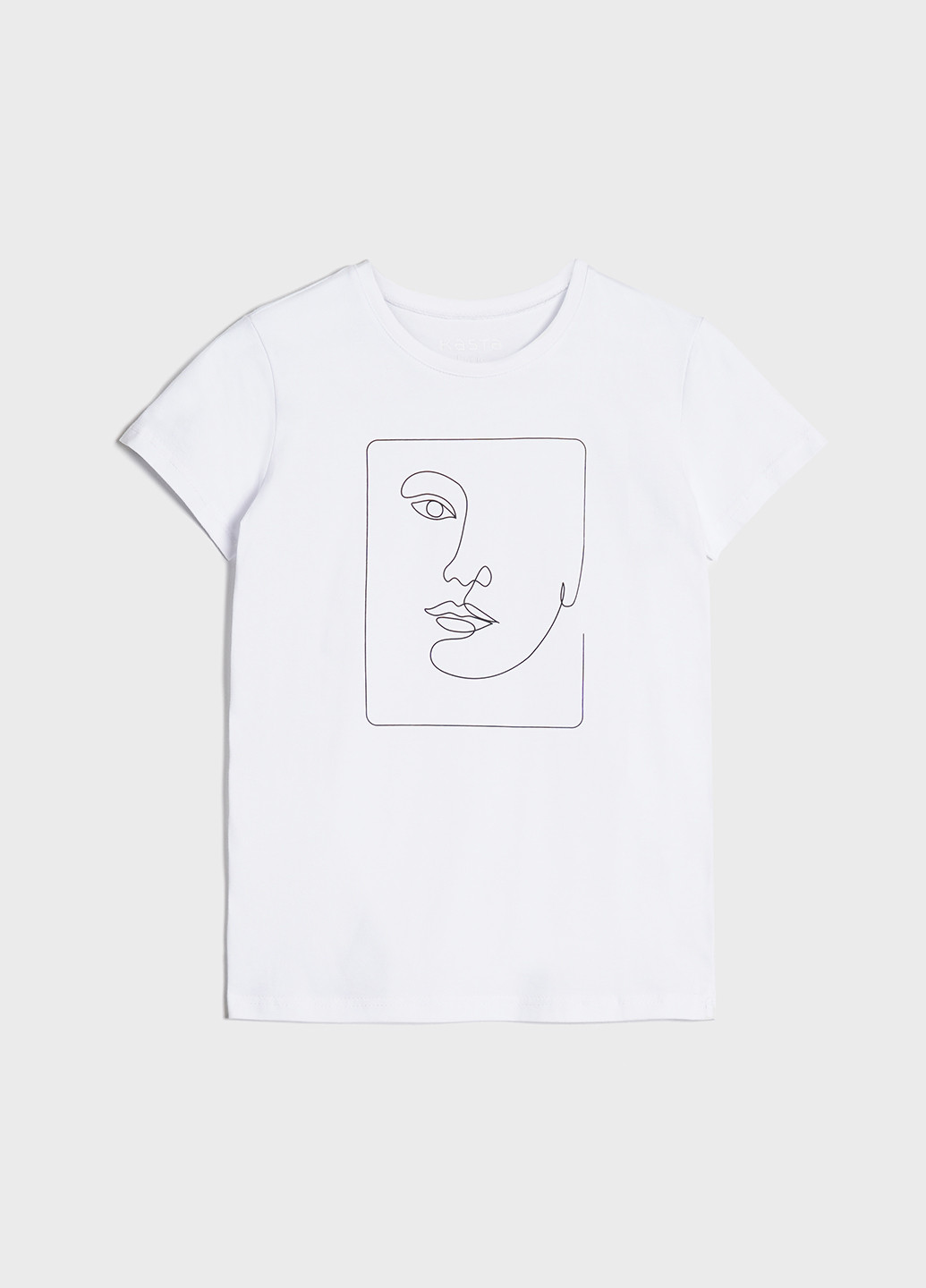 Біла літня жіноча футболка, базова KASTA design