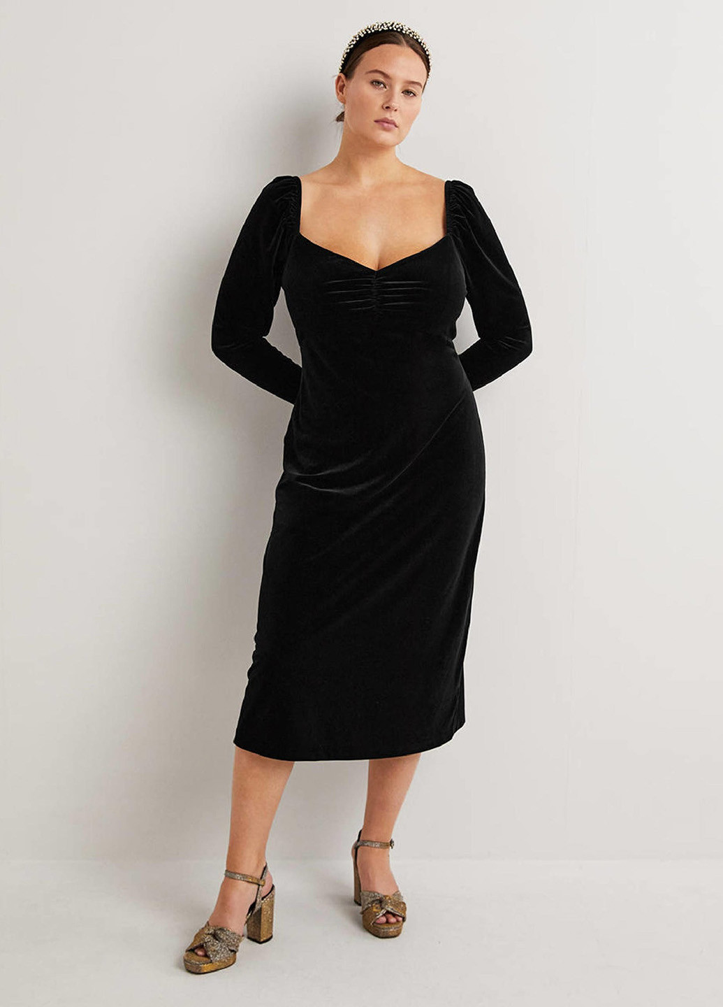 Черное кэжуал платье Boden однотонное