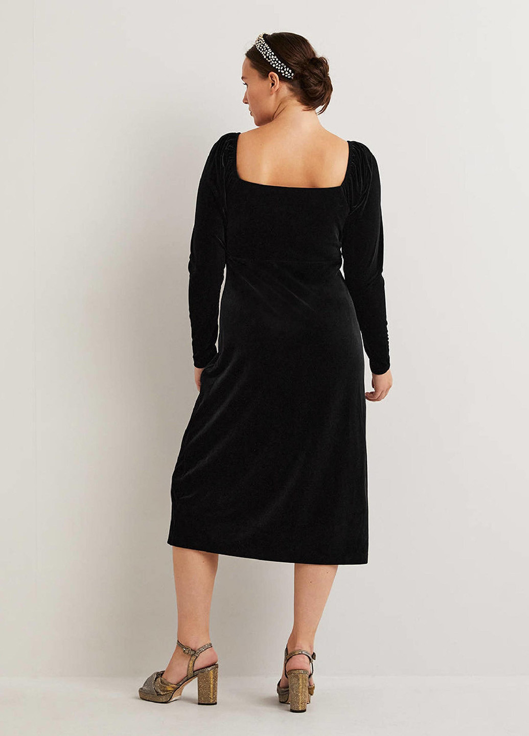 Черное кэжуал платье Boden однотонное