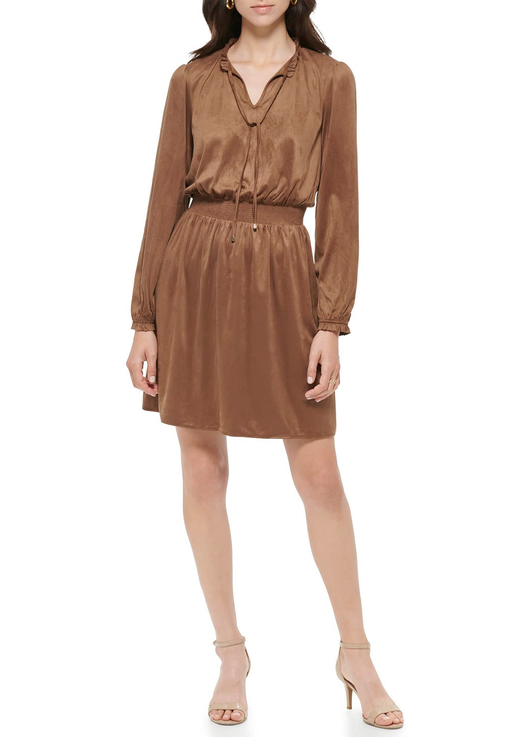 Коричнева кежуал сукня а-силует Tommy Hilfiger однотонна