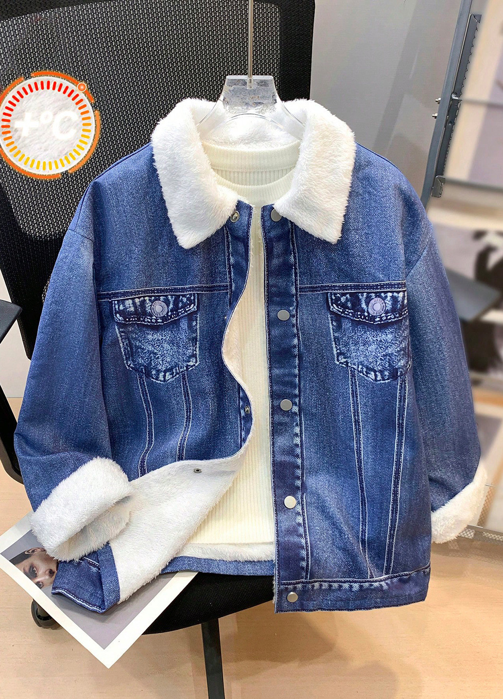 Комбинированная демисезонная куртка SHEIN