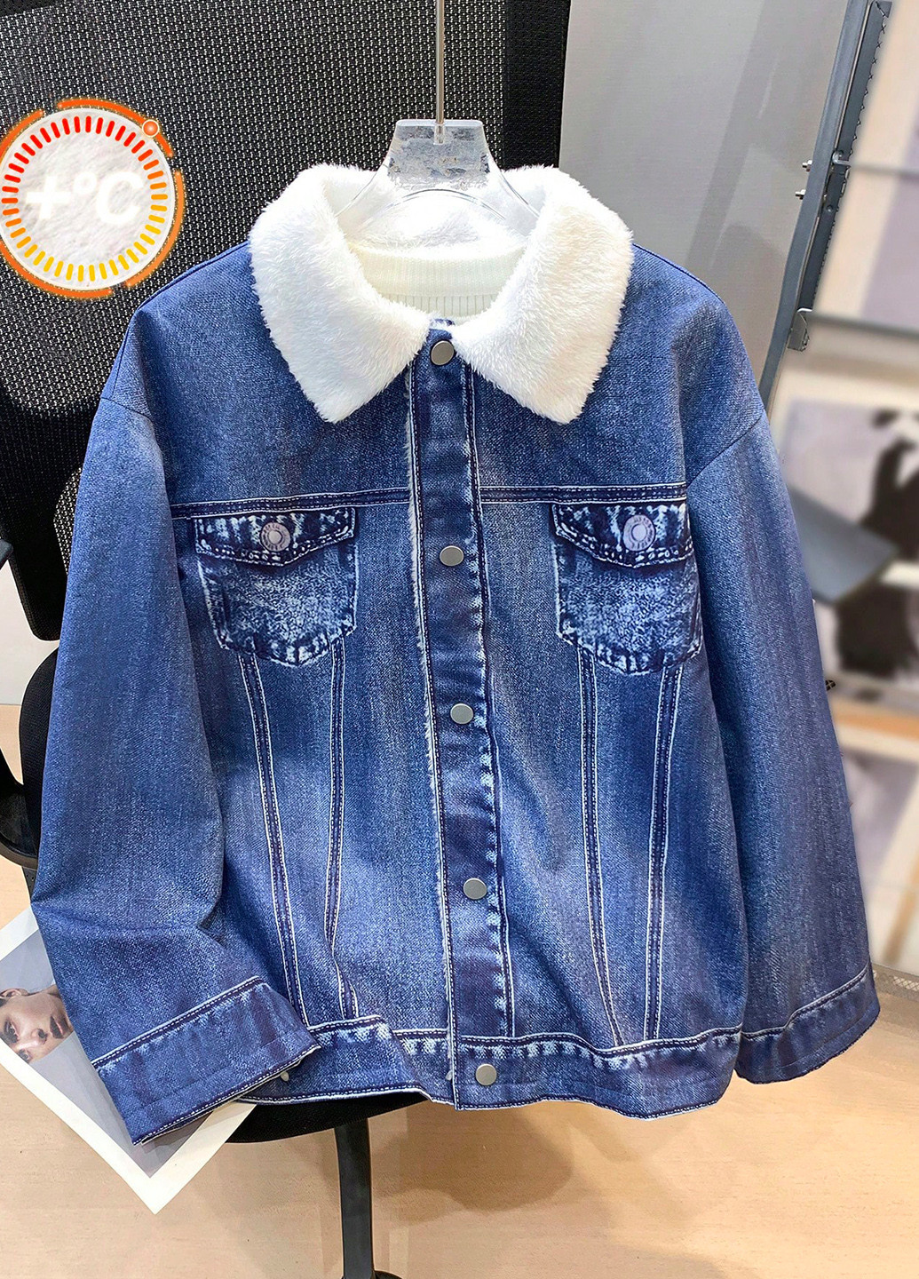 Комбинированная демисезонная куртка SHEIN