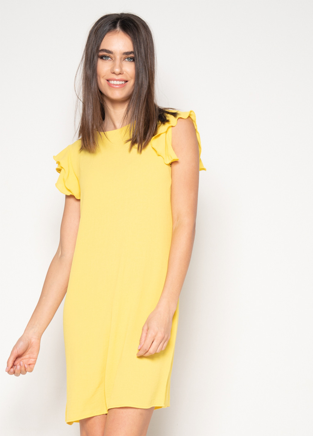 Желтое кэжуал платье Issa однотонное