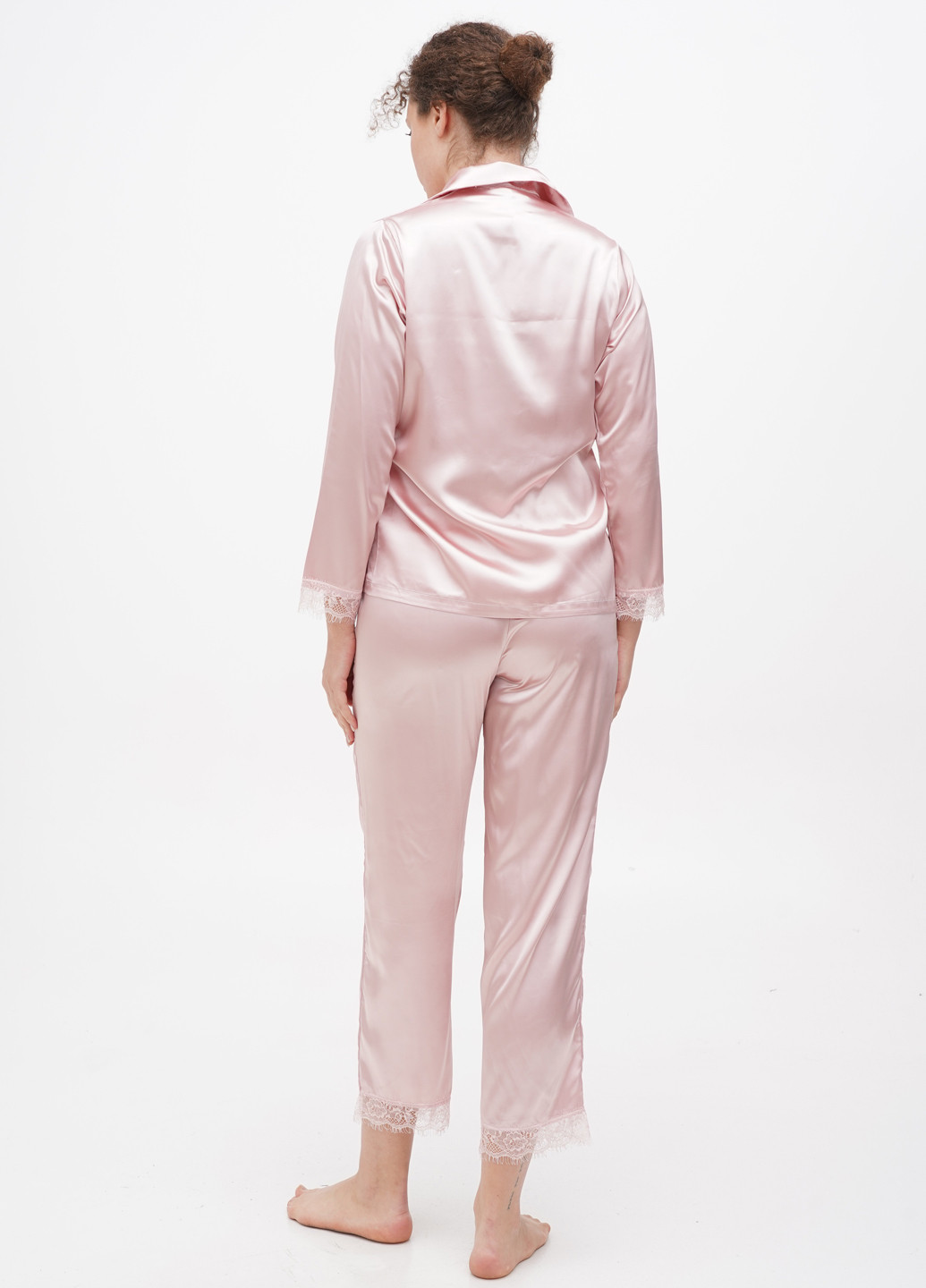 Світло-рожева всесезон піжама (сорочка, штани) рубашка + брюки miss lolita