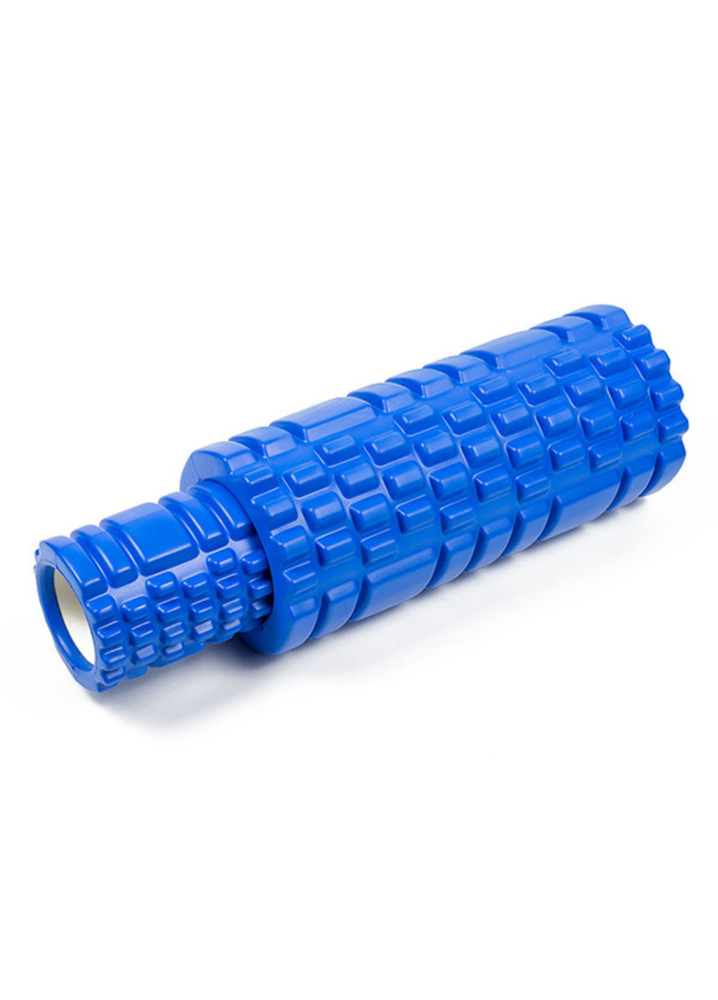 Масажний ролик Grid Roller Double 33 см (циліндр, роллер) подвійний синій EasyFit (237657533)
