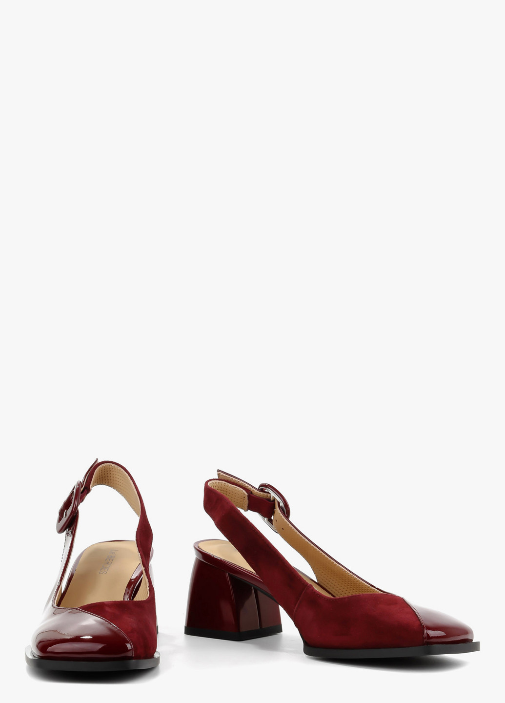 Le'BERDES Туфли слингбеки бордовый з натуральная кожа, украина — демисезон (328003877)