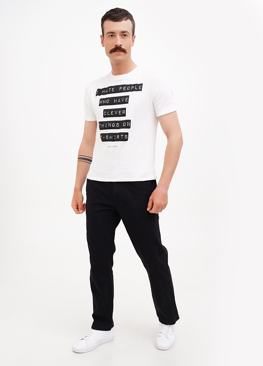 Черные кэжуал демисезонные прямые брюки MAINE