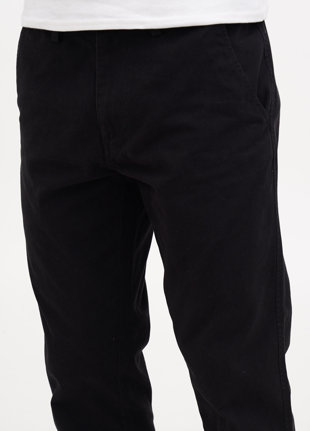 Черные кэжуал демисезонные прямые брюки MAINE