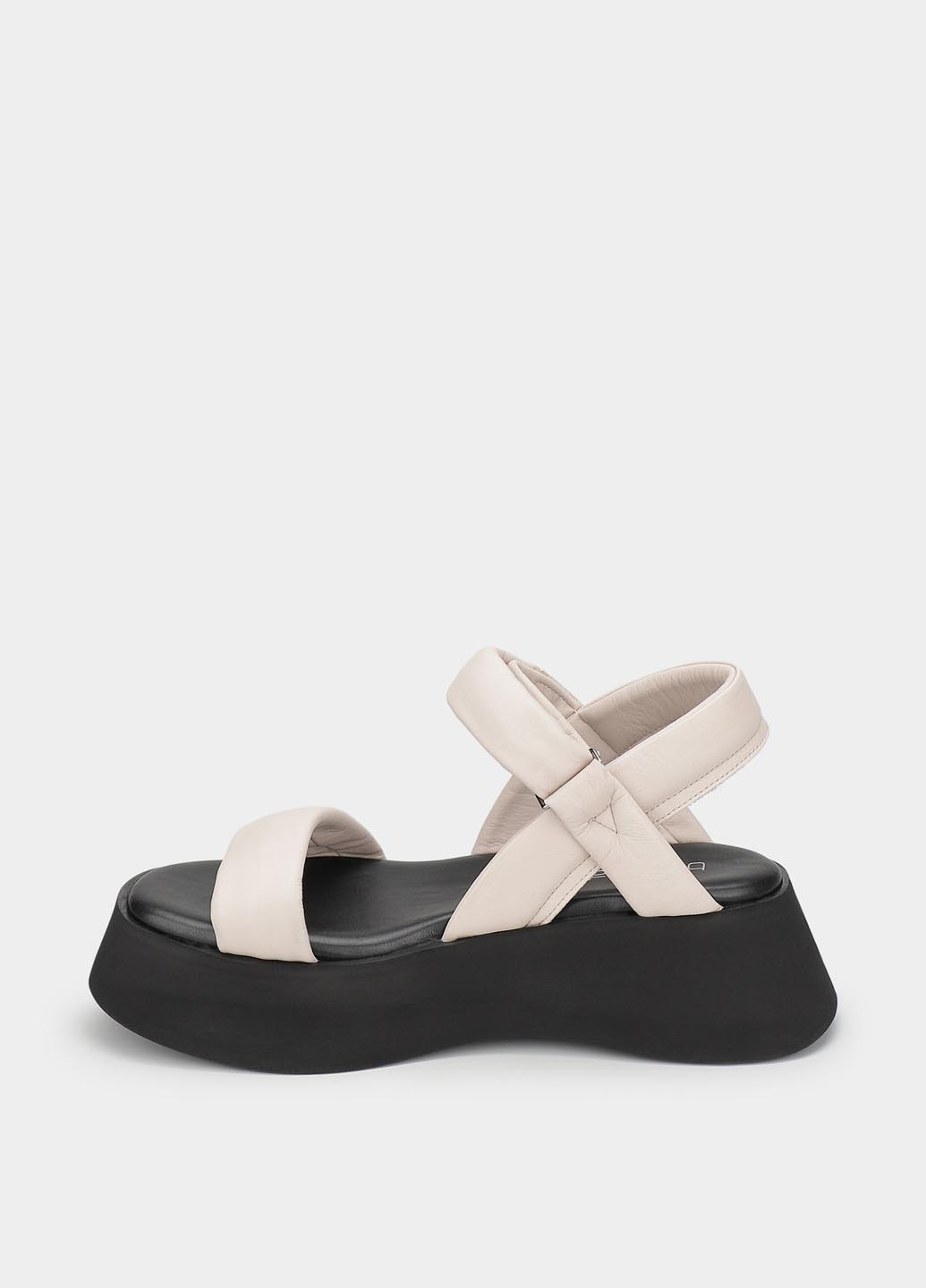 Серо-бежевые босоножки Braska на липучке