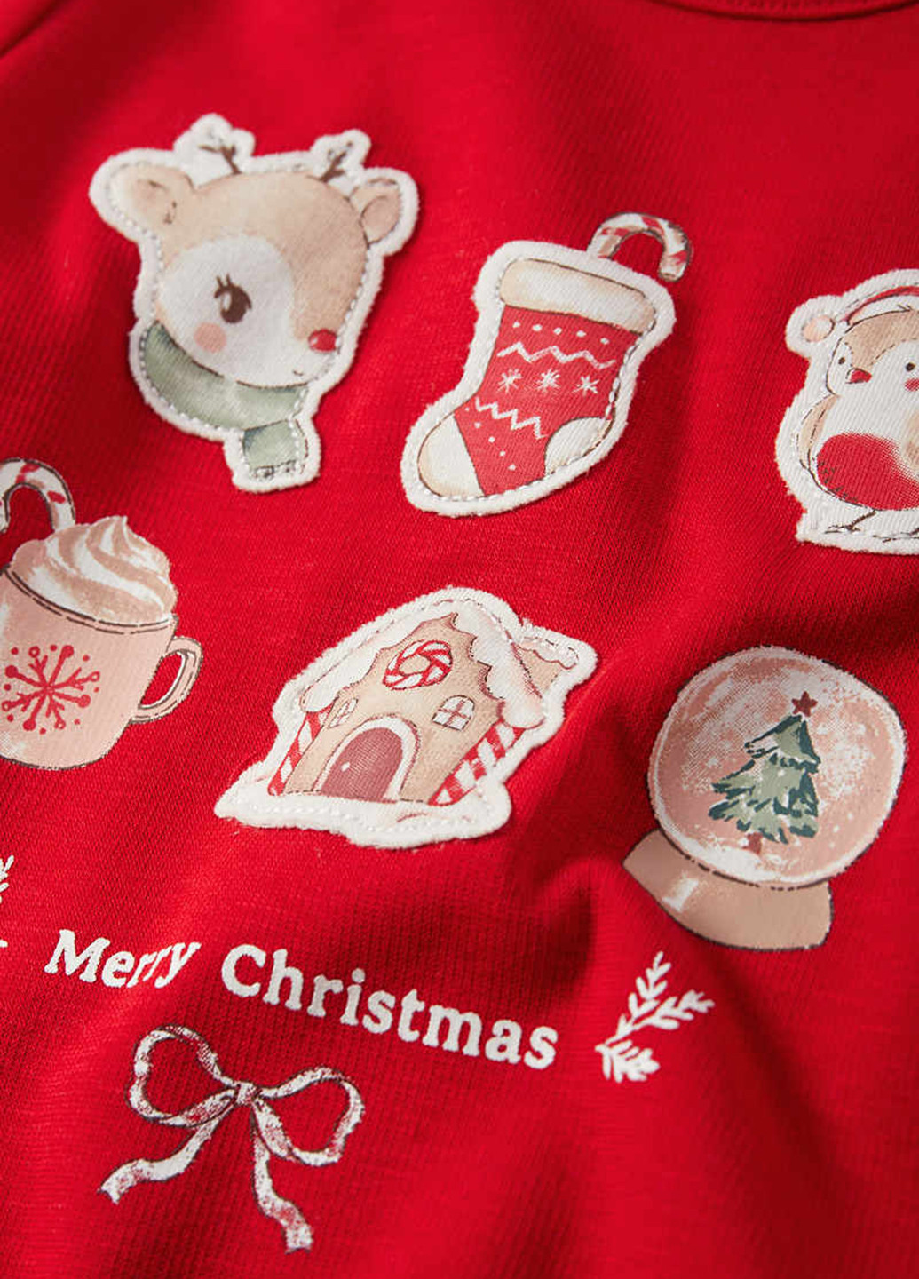 Красный свитшот C&A новогодний без декора (367740129)