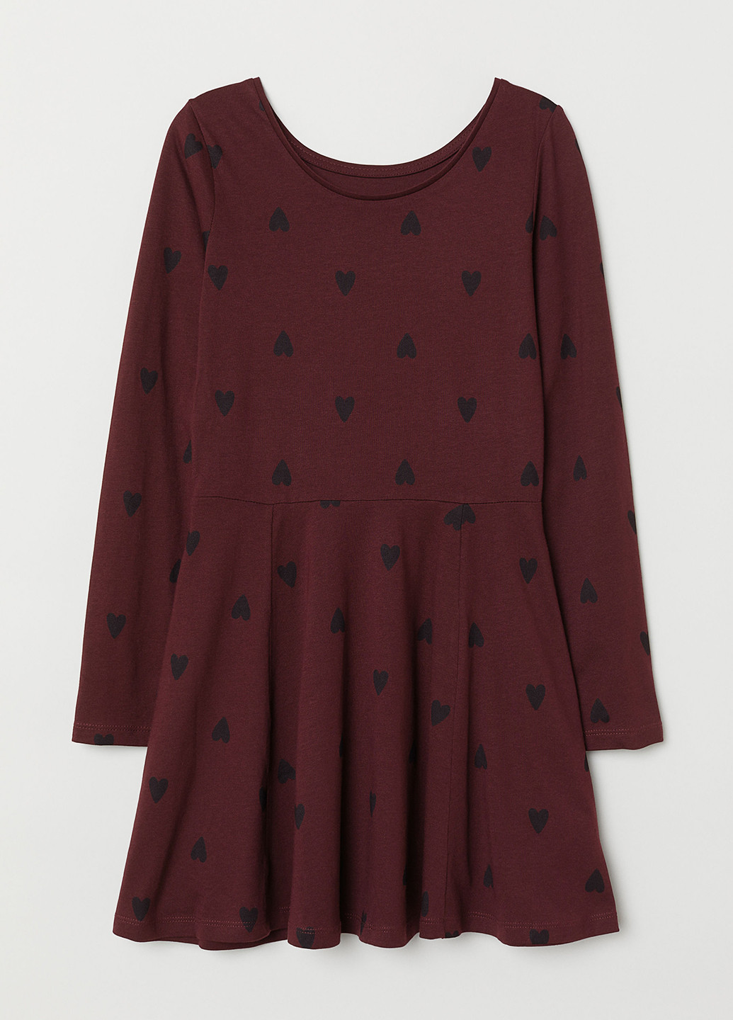 Бордовое платье H&M (129036980)