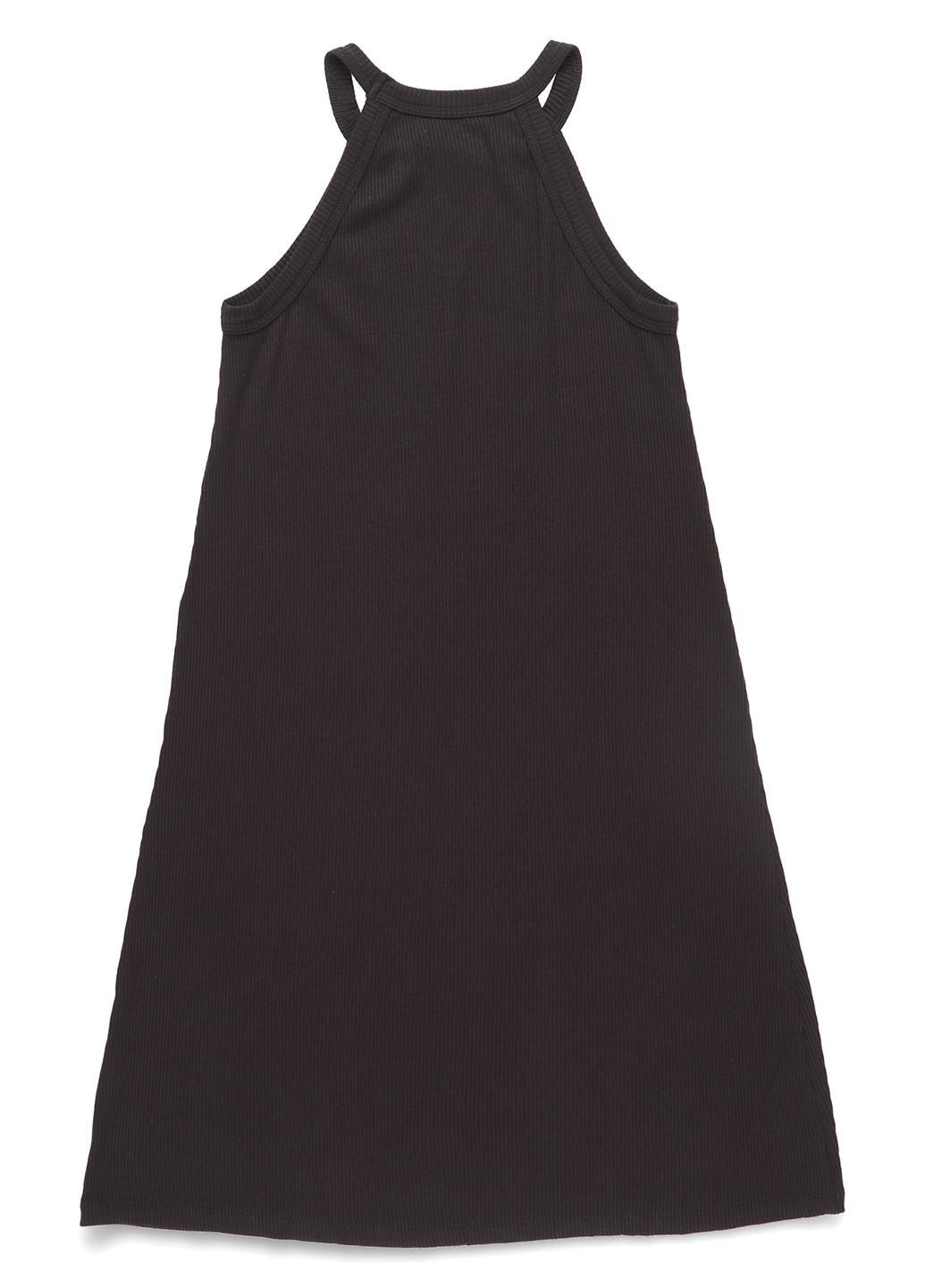 Черное кэжуал платье а-силуэт, платье-майка Madewell однотонное