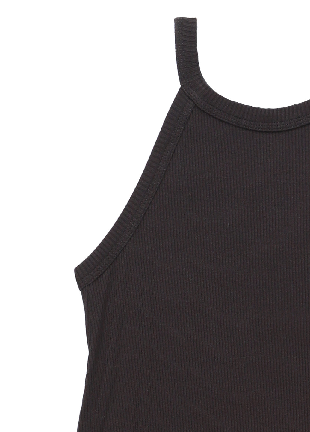 Черное кэжуал платье а-силуэт, платье-майка Madewell однотонное