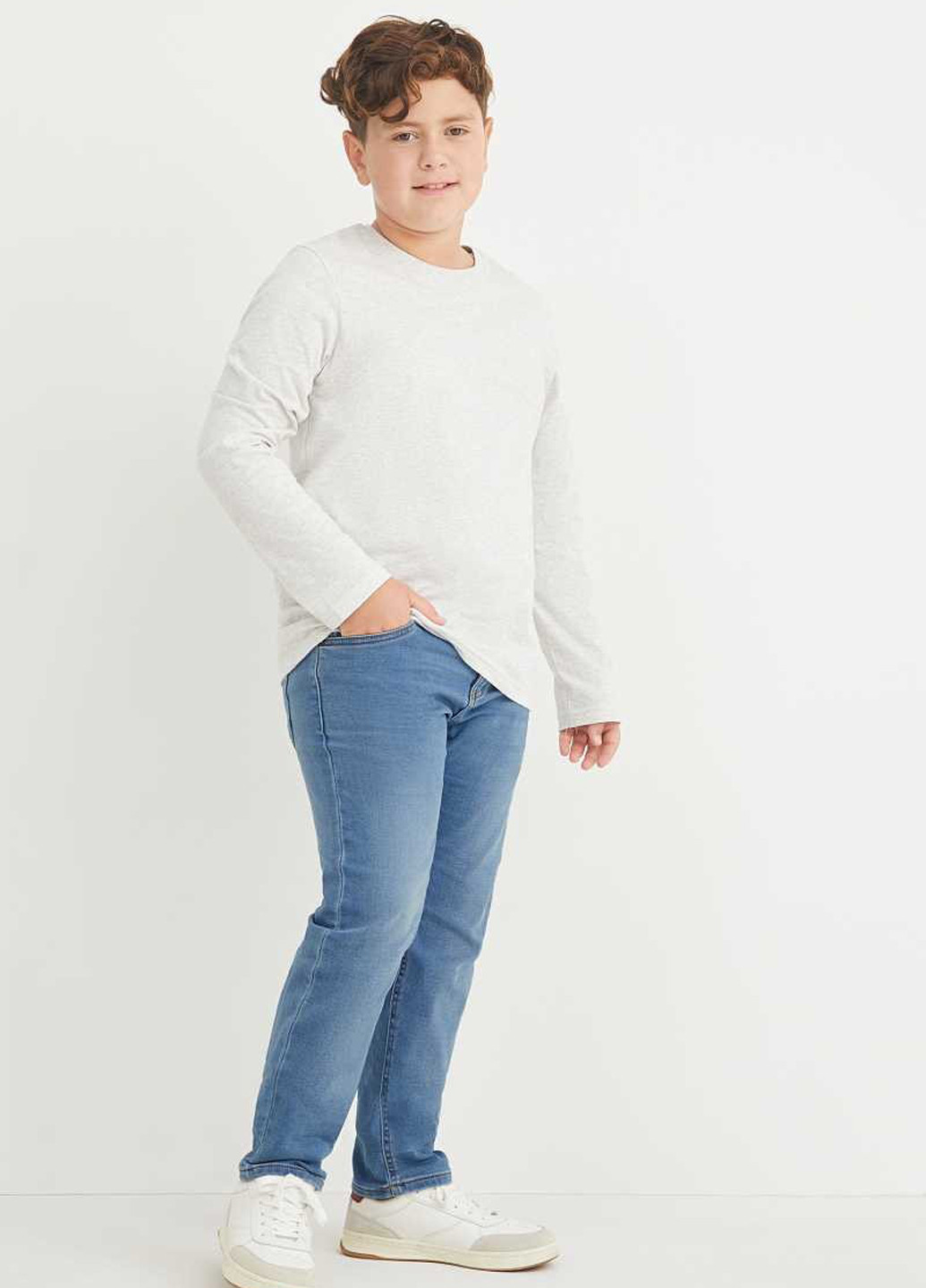 Синие демисезонные джинсы (2 шт.) C&A