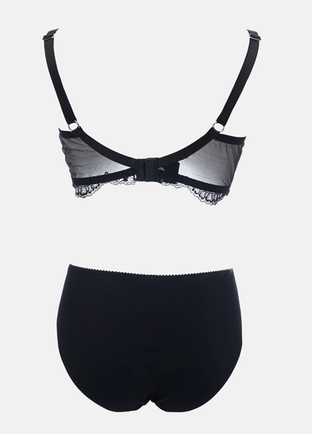 Чорний демісезонний комплект (бюстгальтер, трусики) Leilieve