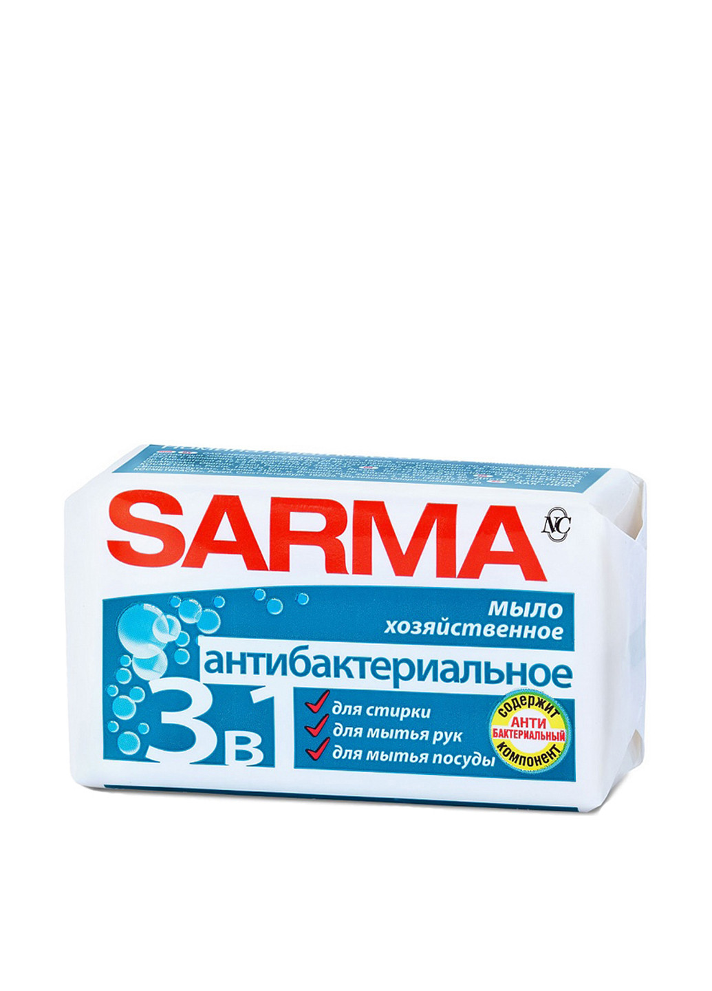 Хозяйственное мыло Антибактериальное, 140 г Sarma (89545712)