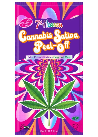 Маска-плівка для обличчя з олією конопель Cannabis Sativa Peel-Off Mask 7th Heaven (250116355)