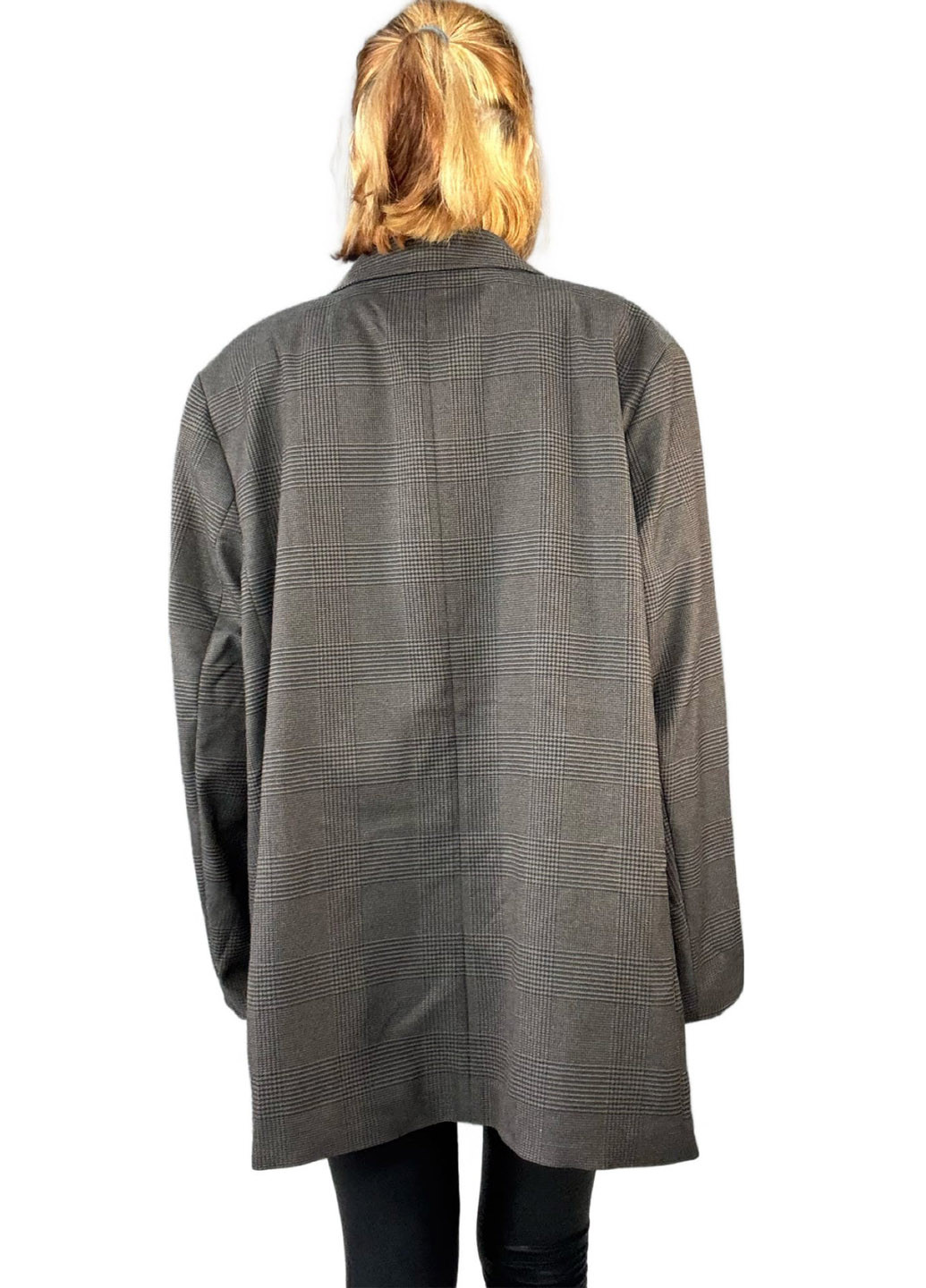 Темно-серый женский жакет H&M в клеточку - демисезонный