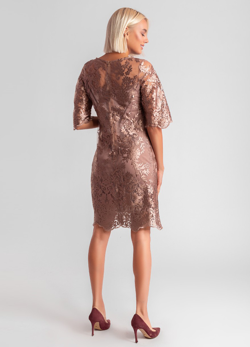 Темно-бежевое кэжуал платье Charm Collection однотонное