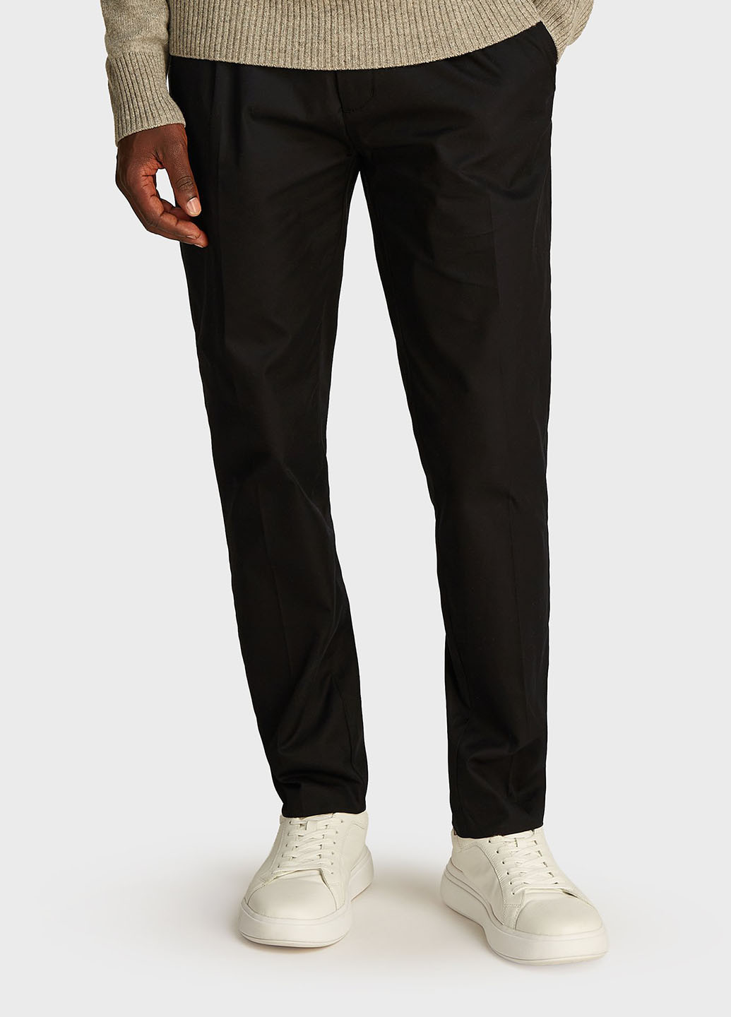 Черные классические, кэжуал демисезонные прямые брюки Calvin Klein