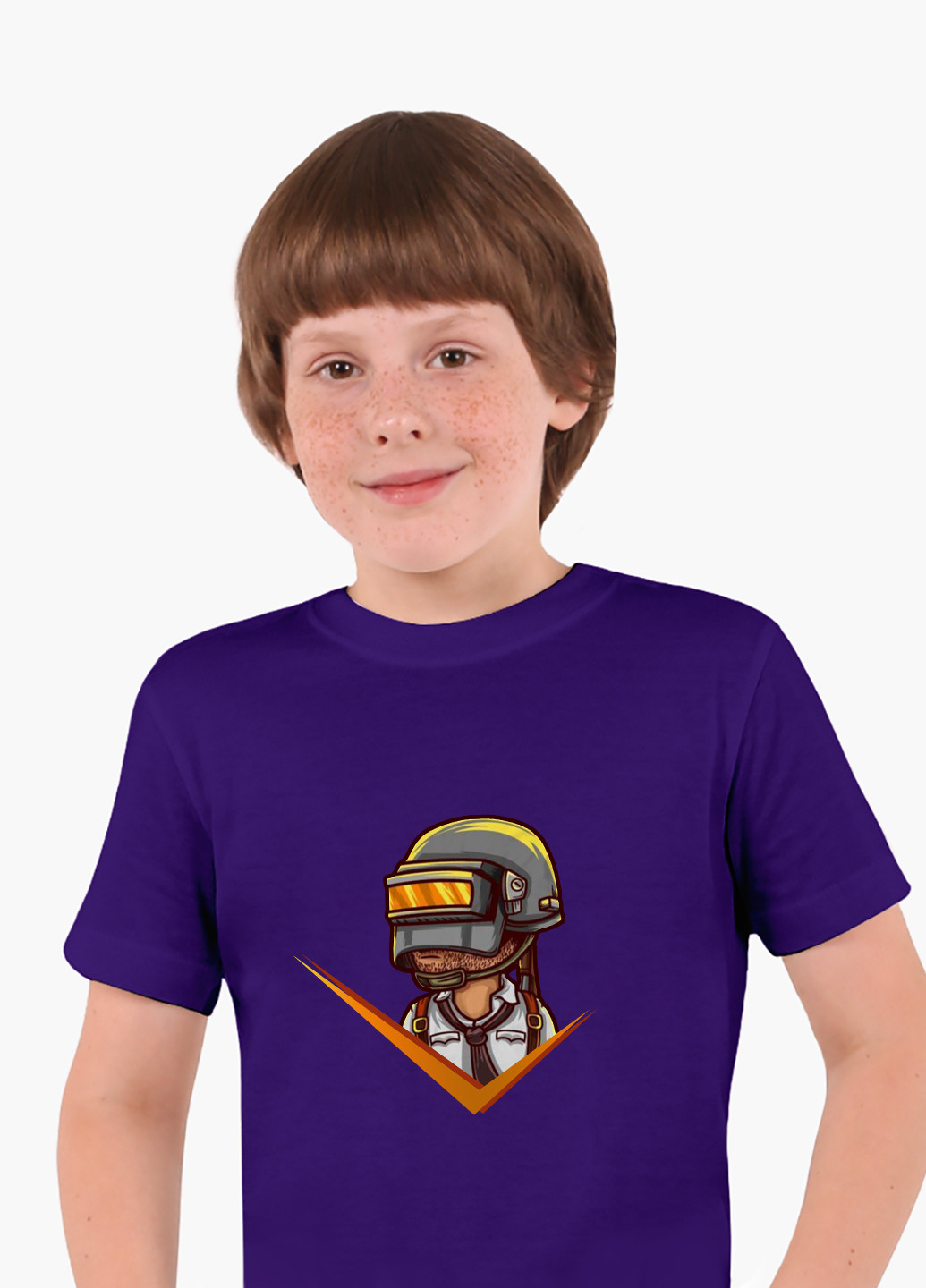 Фиолетовая демисезонная футболка детская пубг пабг (pubg)(9224-1187) MobiPrint