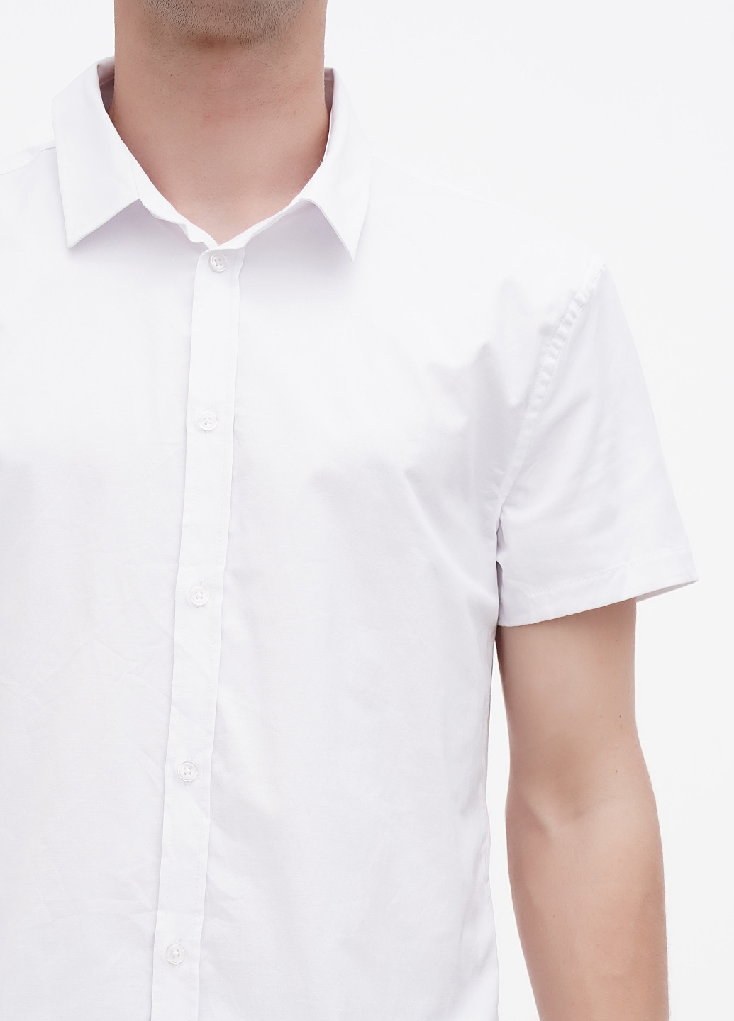 Белая кэжуал рубашка однотонная Boohoo