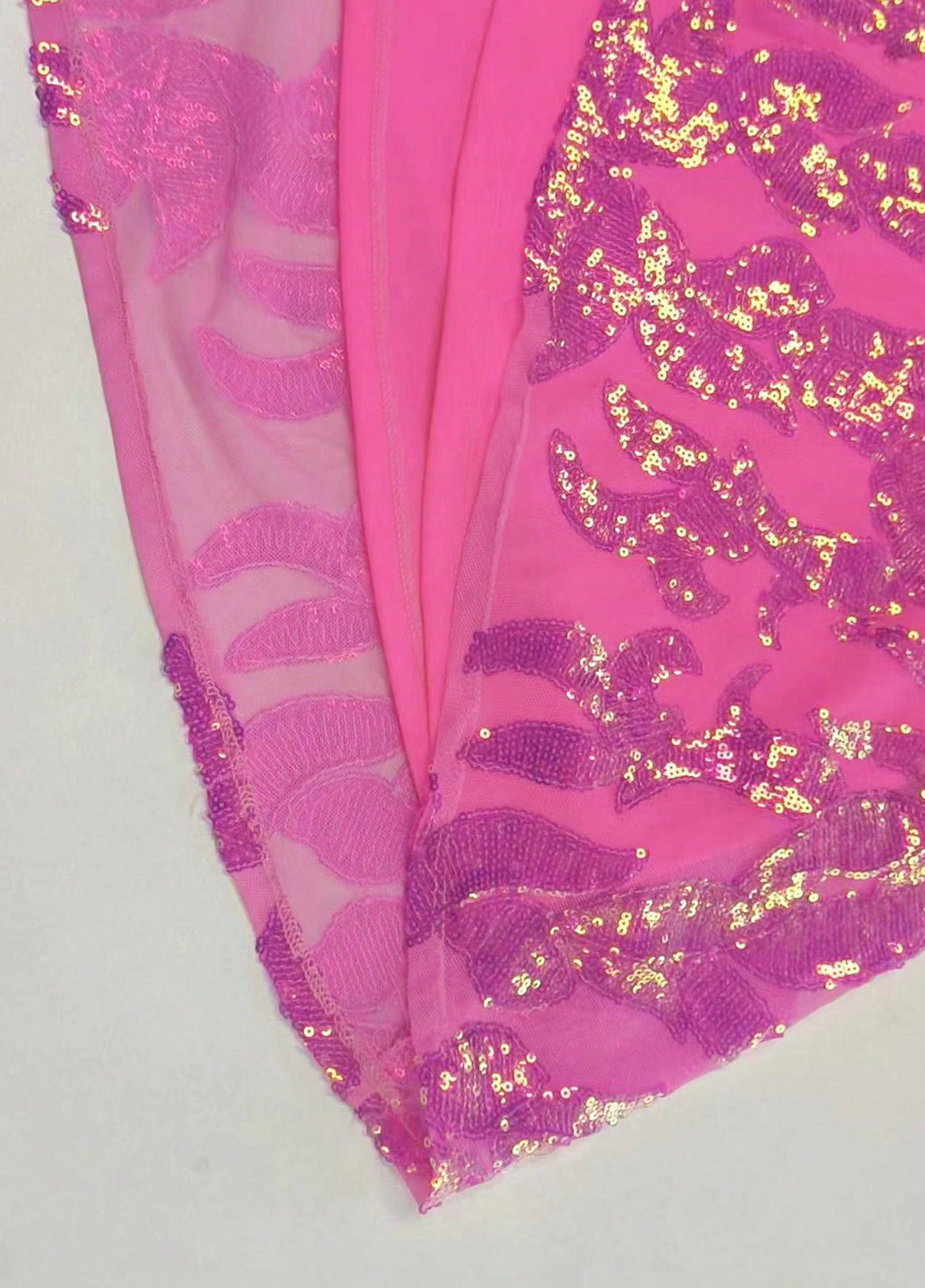 Рожево-лілова вечірня сукня годе SHEIN з орнаментом