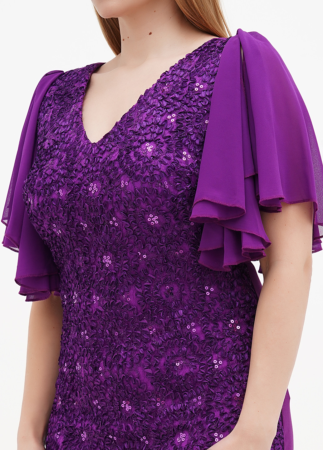 Фіолетова коктейльна сукня Sassofono однотонна