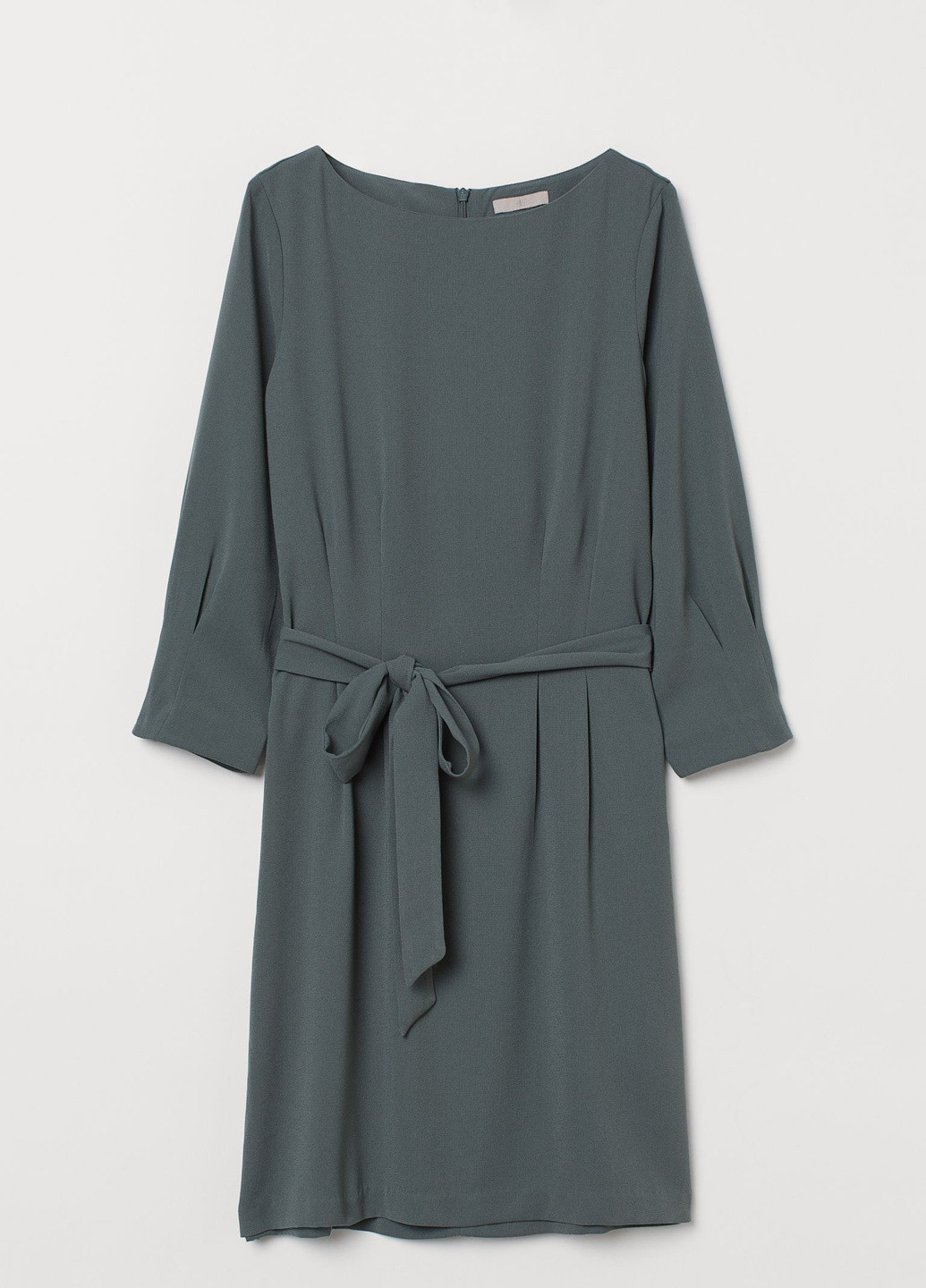 Сіро-зелена кежуал сукня H&M однотонна