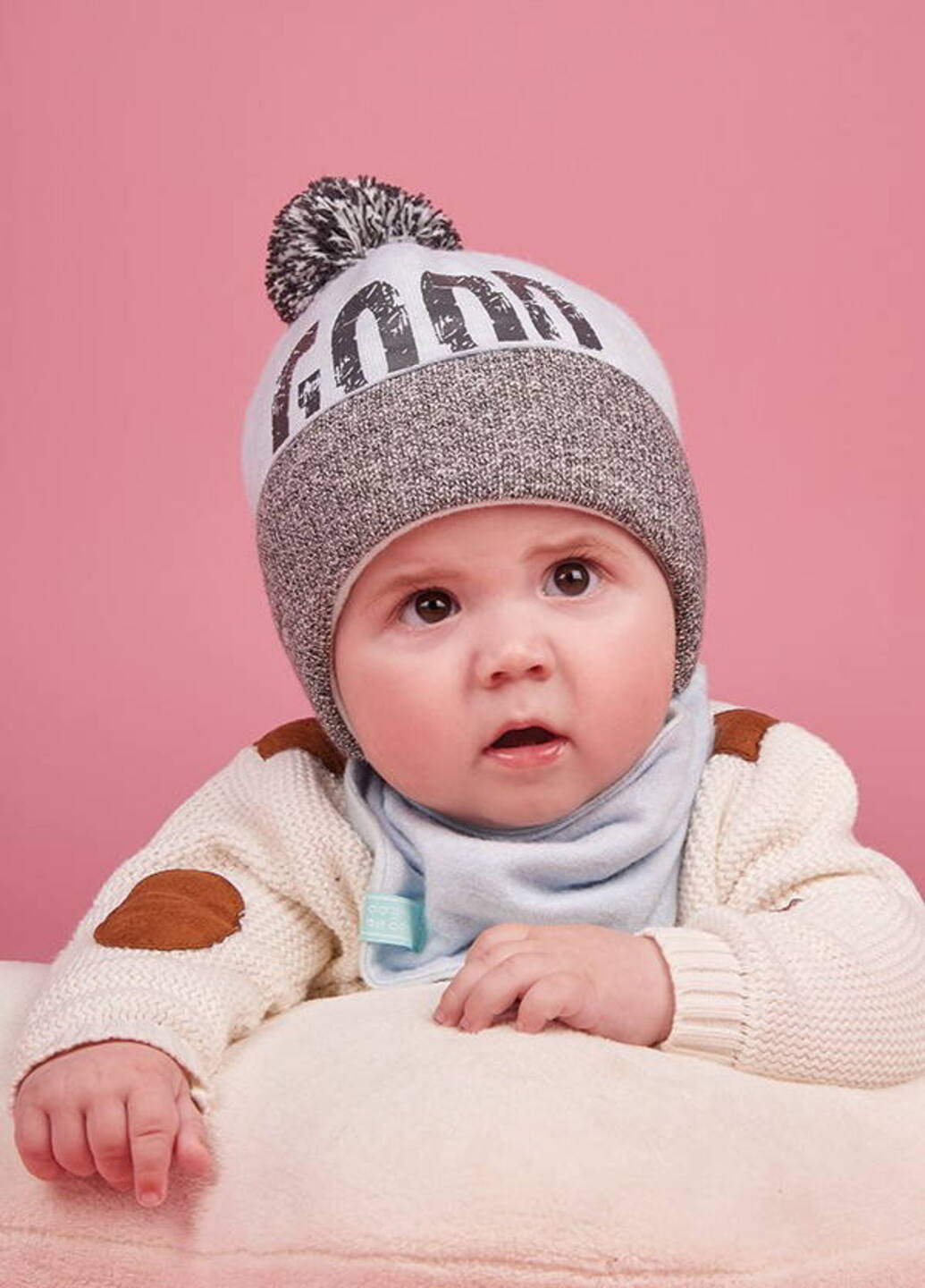 Набір для хлопчика ''Юкі '' ( шапка + слинявчик) Dembohouse (211118403)