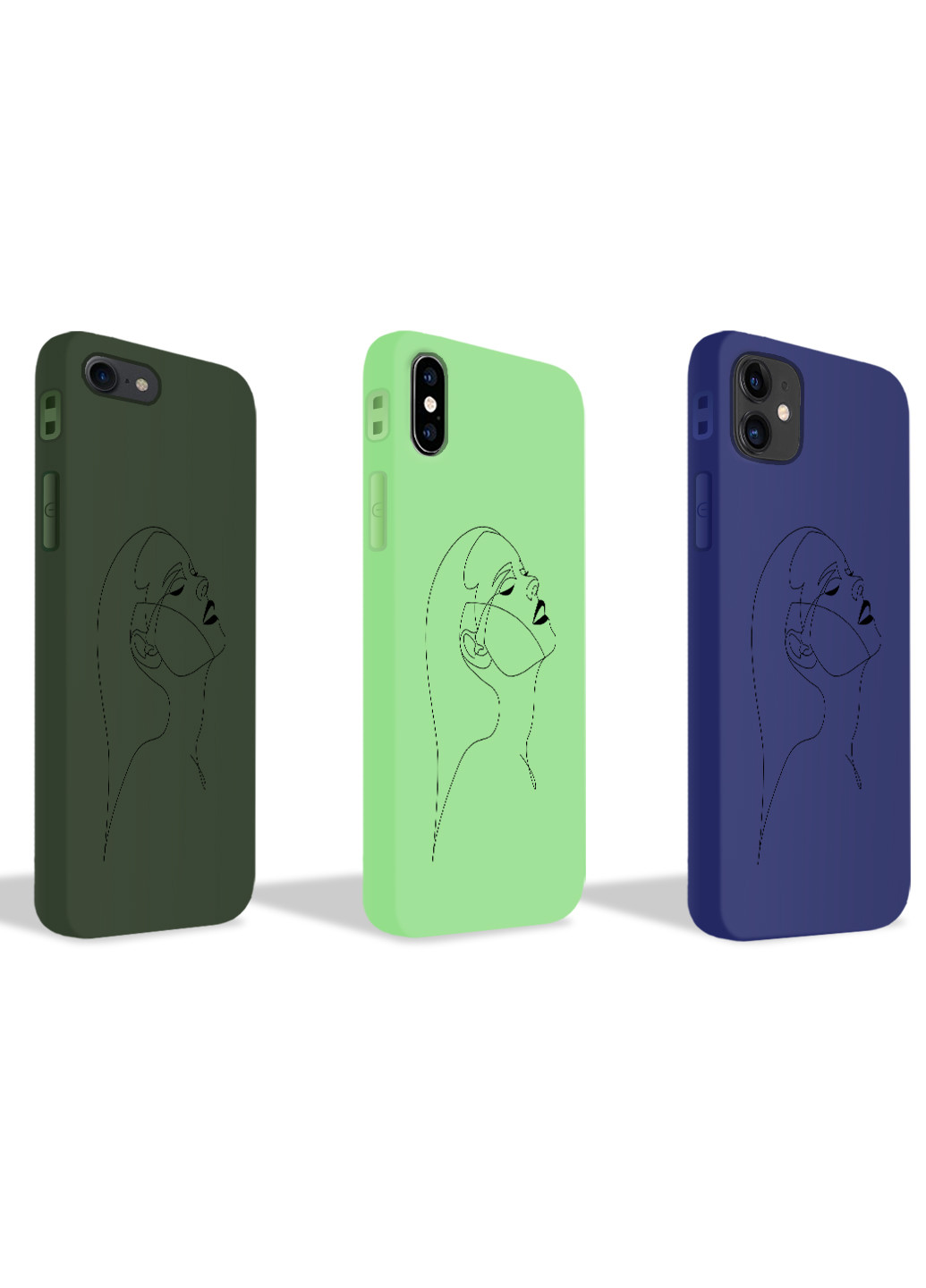 Чехол силиконовый Apple Iphone 8 plus Контурный минимализм (Contour minimalism) (6154-1788) MobiPrint (219777524)