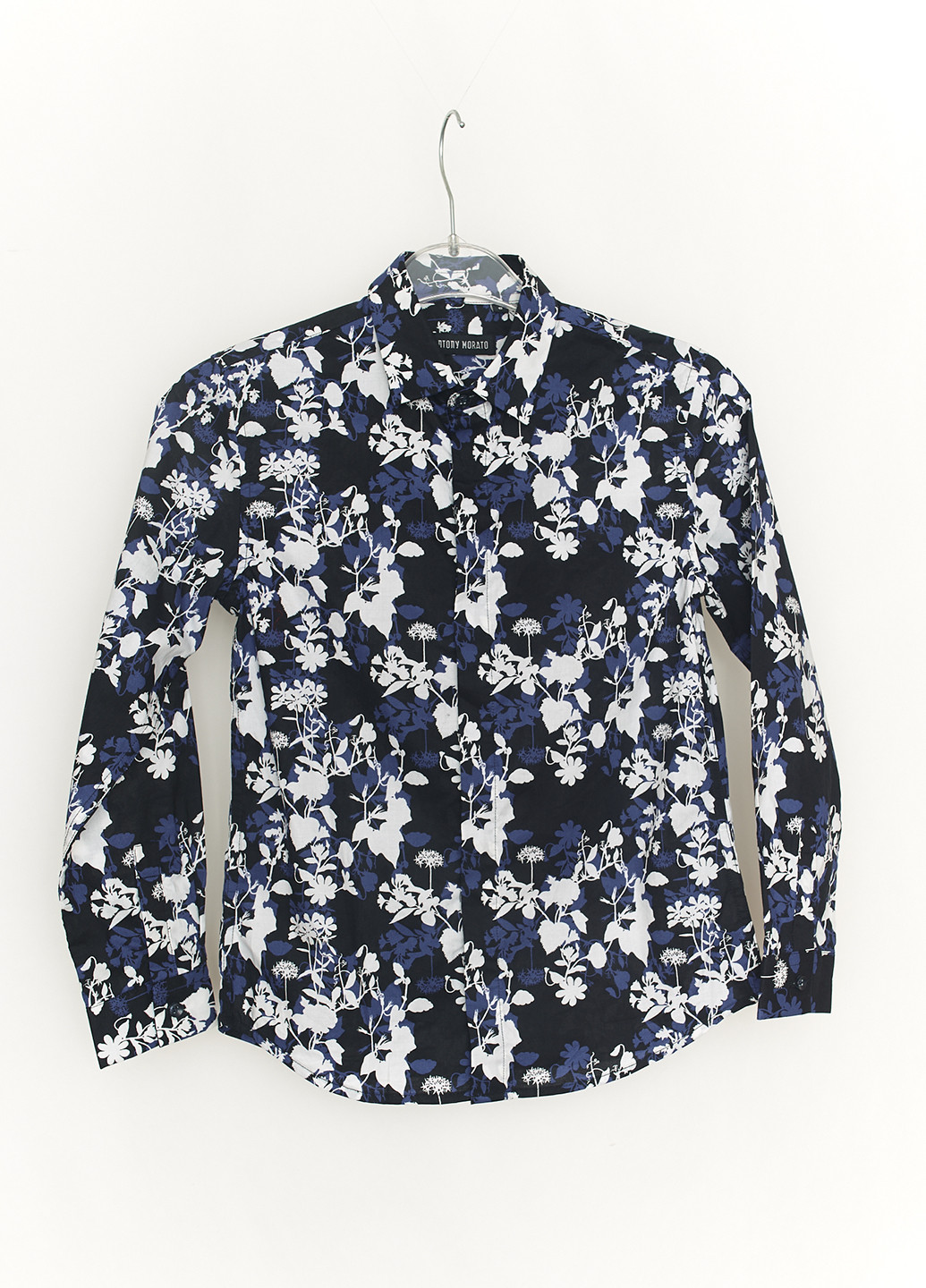 Темно-синяя кэжуал рубашка с цветами Antony Morato с длинным рукавом