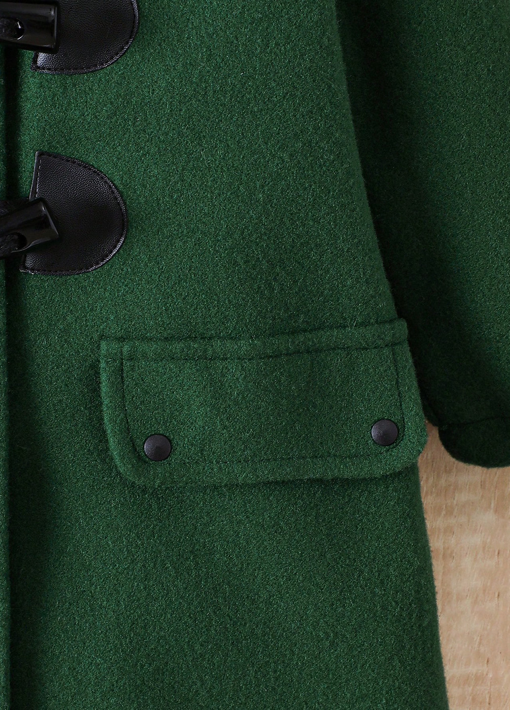 Зелене демісезонне Пальто однобортне SHEIN