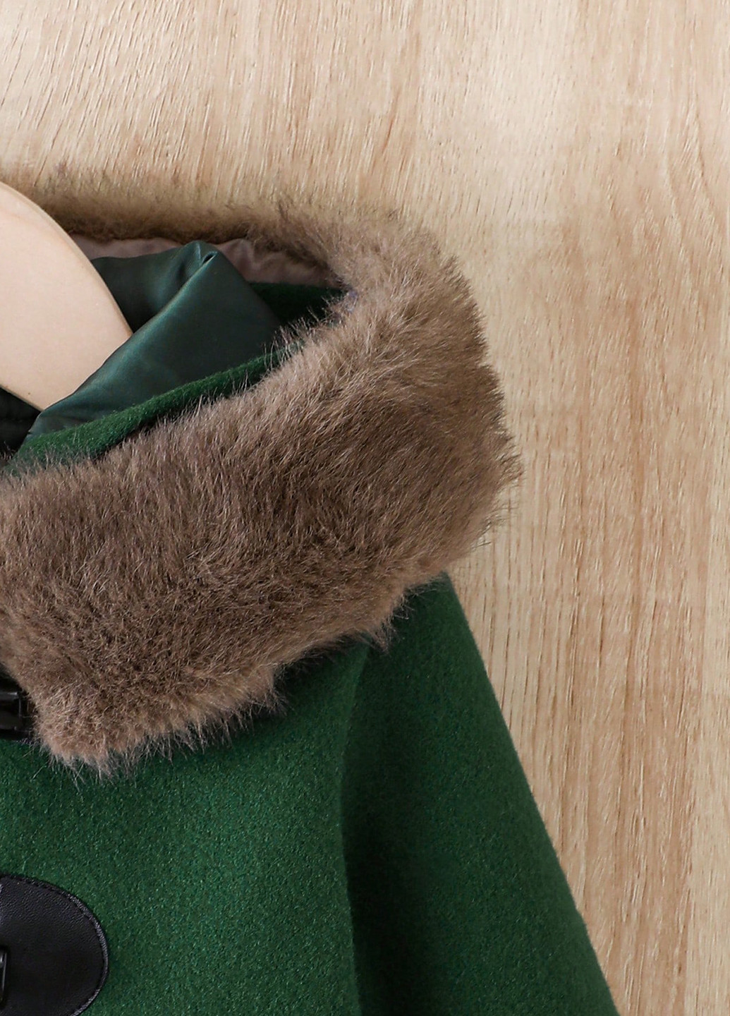 Зелене демісезонне Пальто однобортне SHEIN