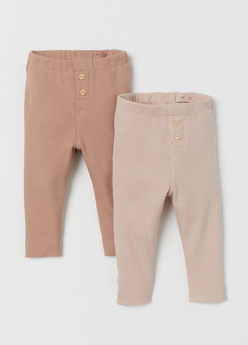 Бежевые демисезонные леггинсы (2 шт.) H&M