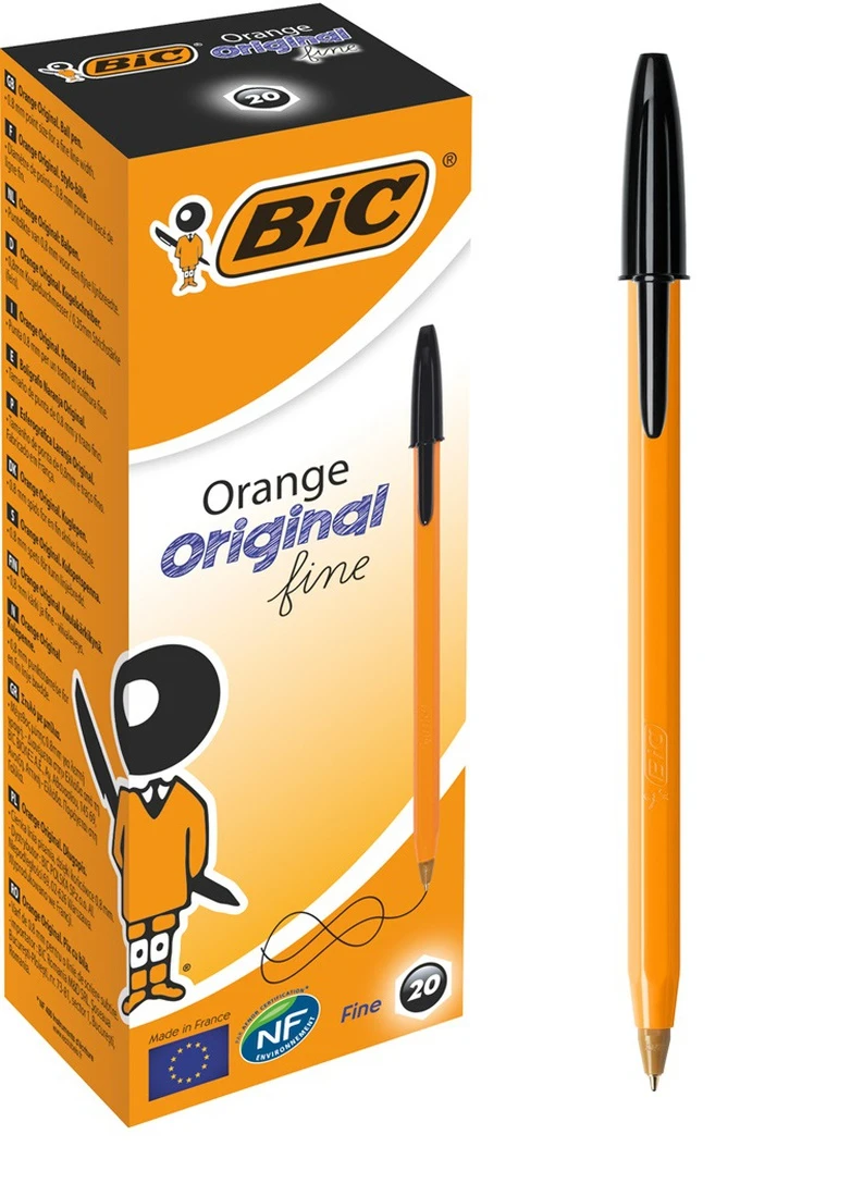 Набір кулькових ручок Orange Original Fine Чорний Bic (230823466)