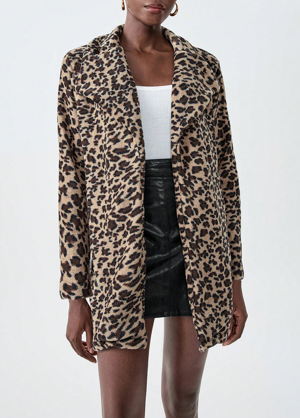 Коричневе демісезонне Пальто SHEIN