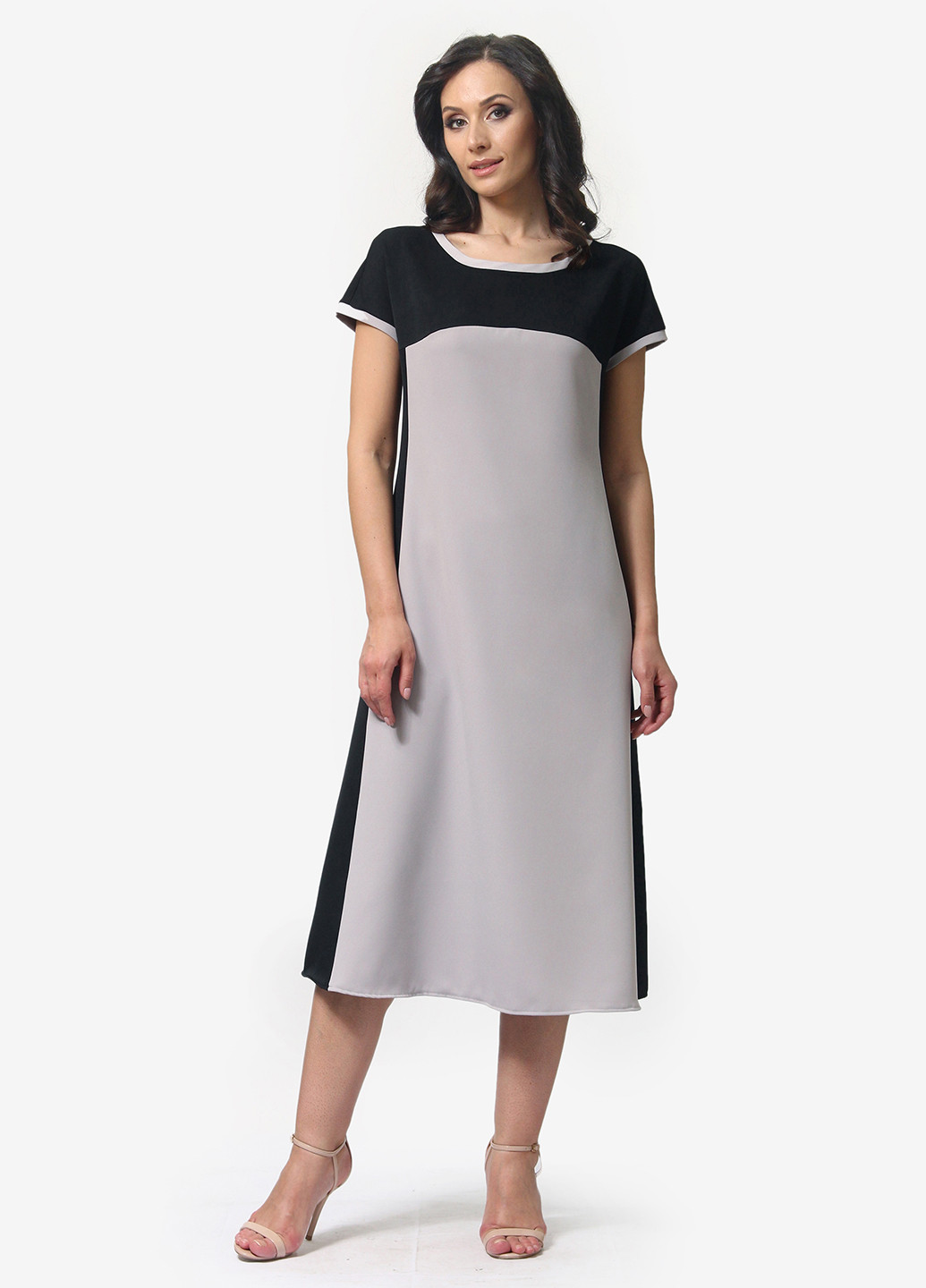 Світло-сіра кежуал сукня, сукня а-силует Alika Kruss однотонна