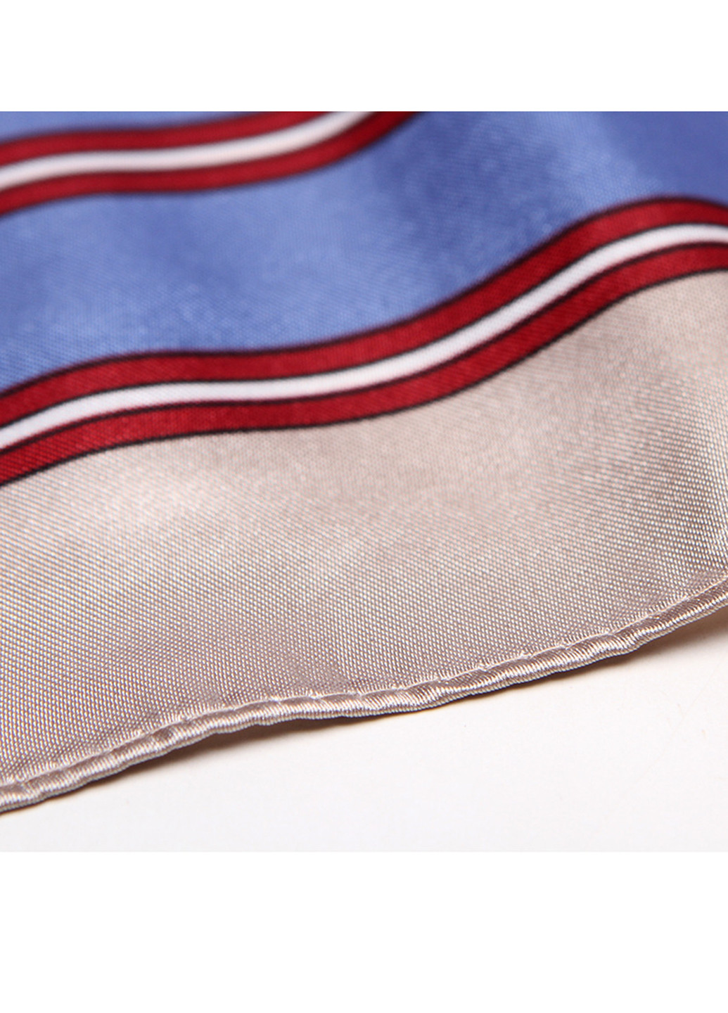 Мальовничий атласний платок, 90*90см Mulberry смужка темно-фіолетова кежуал атлас