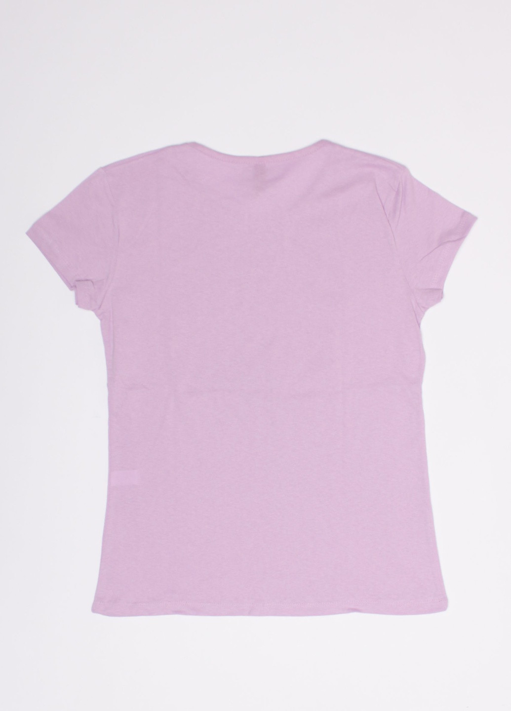 Сиреневая летняя женская футболка No Brand