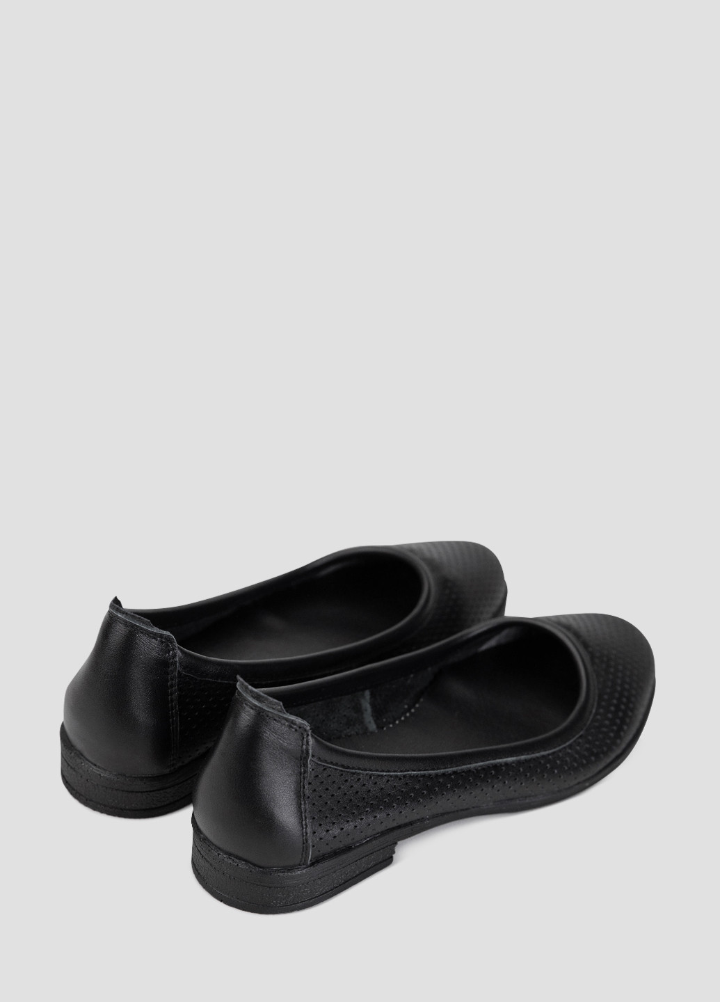 Женские балетки Libero | чёрные однотонные перфорация натуральная кожа (331812842)