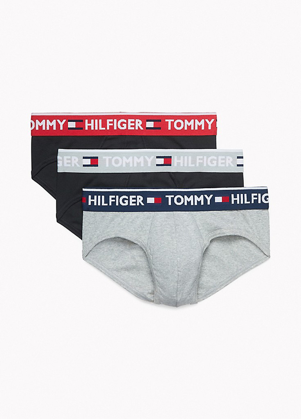 Трусы (3 шт.) Tommy Hilfiger плавки логотипы комбинированные повседневные хлопок