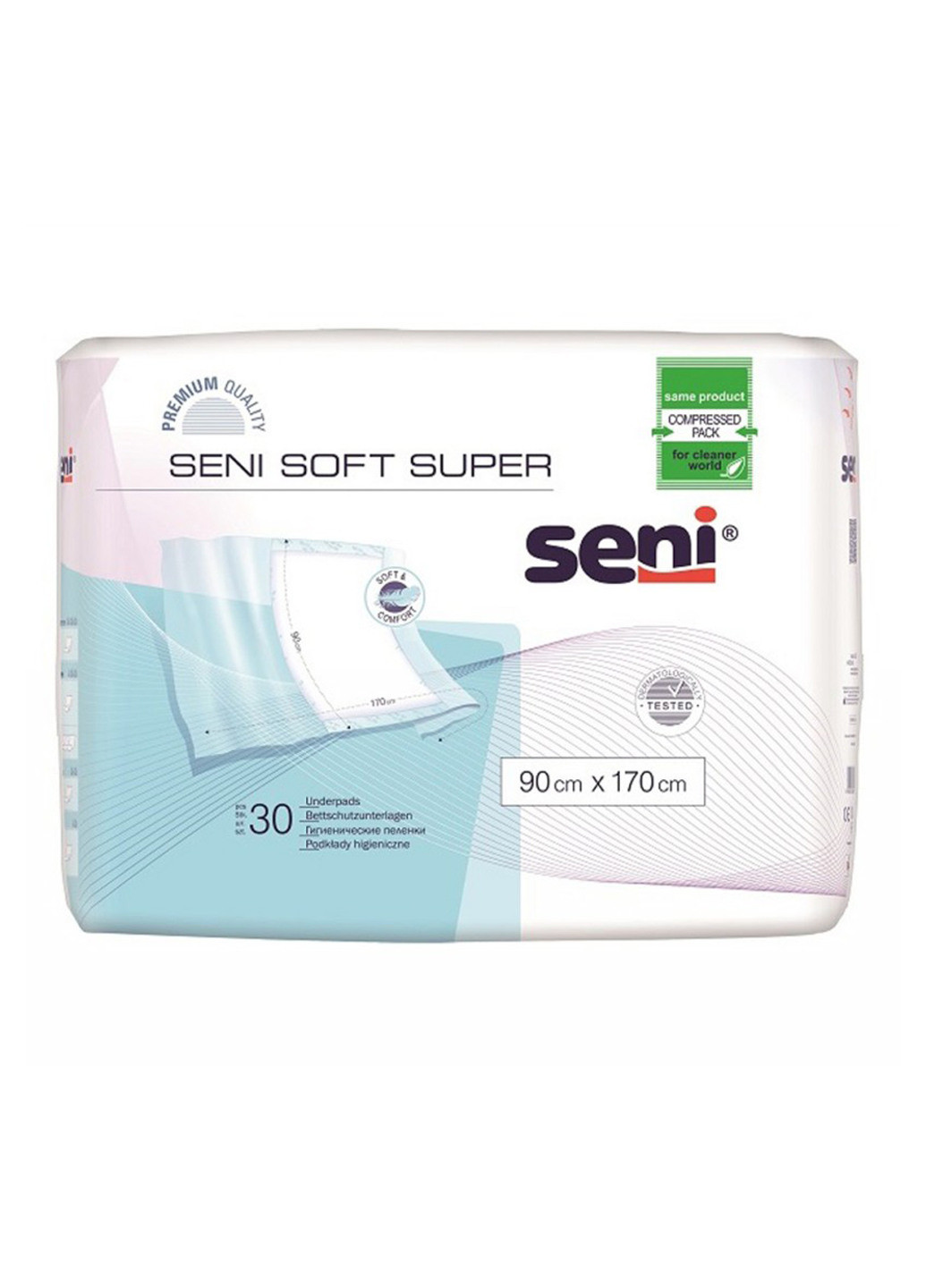 Гігієнічні пелюшки Soft Super 90 x 170 cм 30 шт. Seni (221115025)