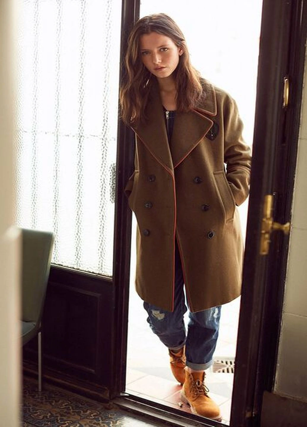 Оливкове (хакі) демісезонне Пальто Vero Moda